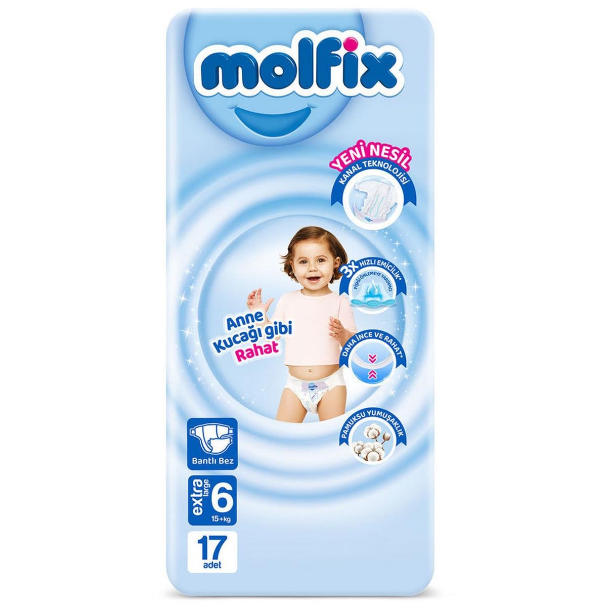Molfix Extra Large 6 Numara Jumbo Paket Bebek Bezi (17 Adet) (50001468)