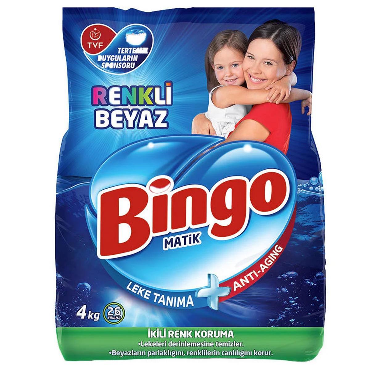Bingo 4 Kg Matik Renkli & Beyaz Toz Detarjan (50002814)