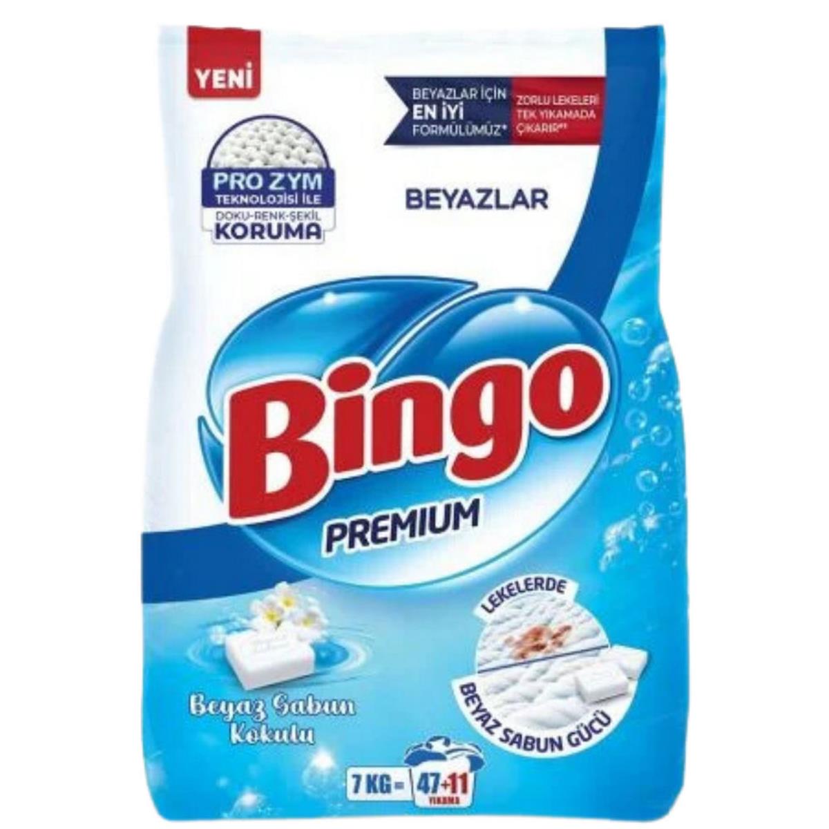 Bingo 7 Kg Matik Beyazlar İçin Premium Çamaşır Deterjanı (50005779)