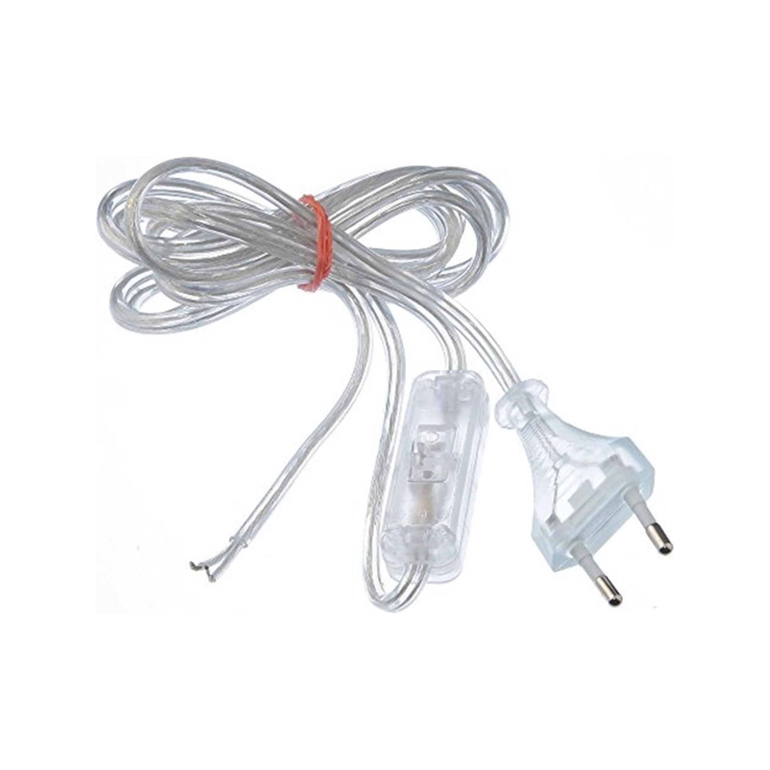 Tek-İş Şeffaf 2 Metre Arapuarlı Kablolu Fiş (524336)