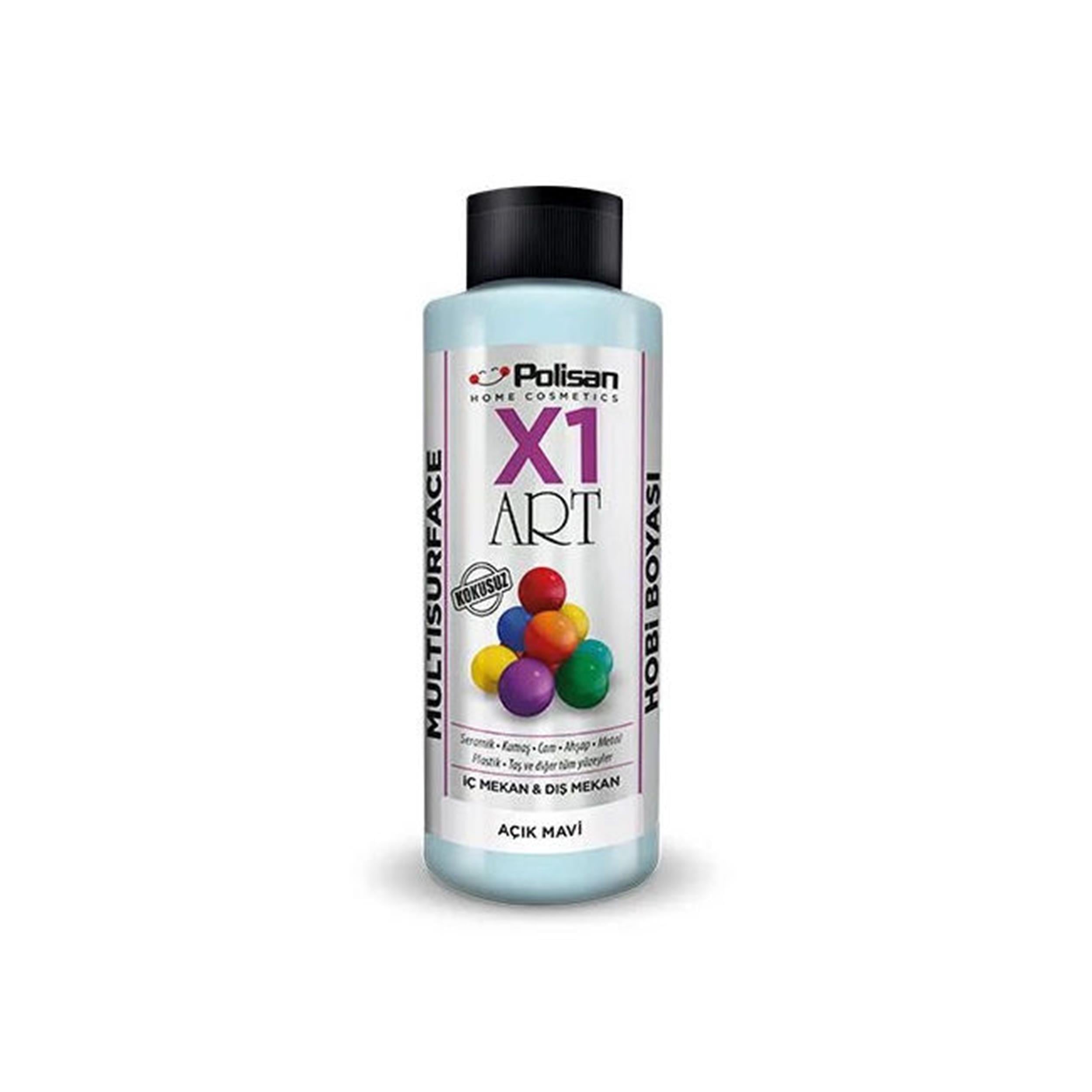 Polisan Açık Mavi 120 Ml. X1 Art Multisurface Hobi Boyası (98600520200)