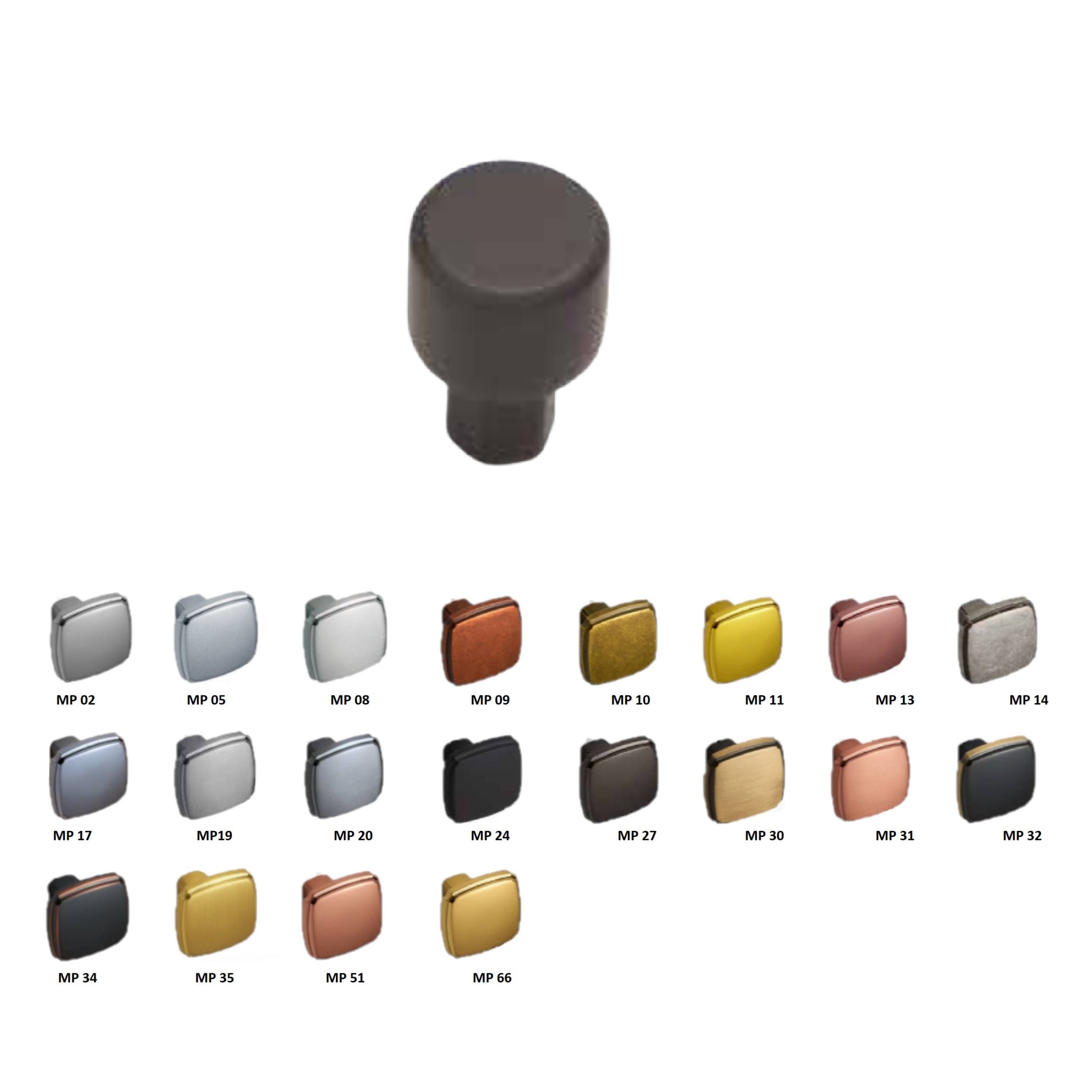 ÇEBİ Mat Siyah Düğme Kulp MP24 (A4126001124)