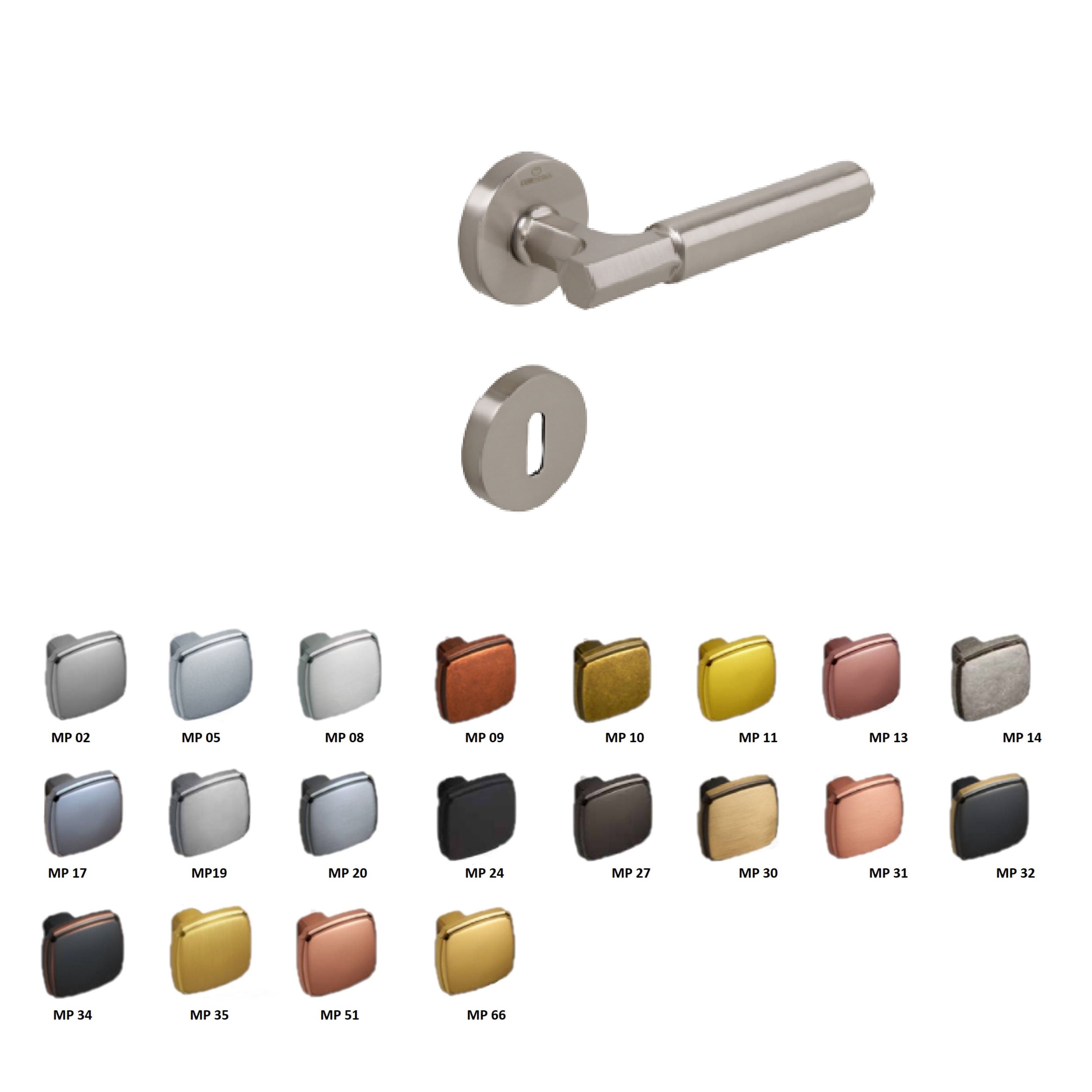 ÇEBİ Parlak Siyah Irıs Oda Kapı Kolu MP17 (A51269189117)