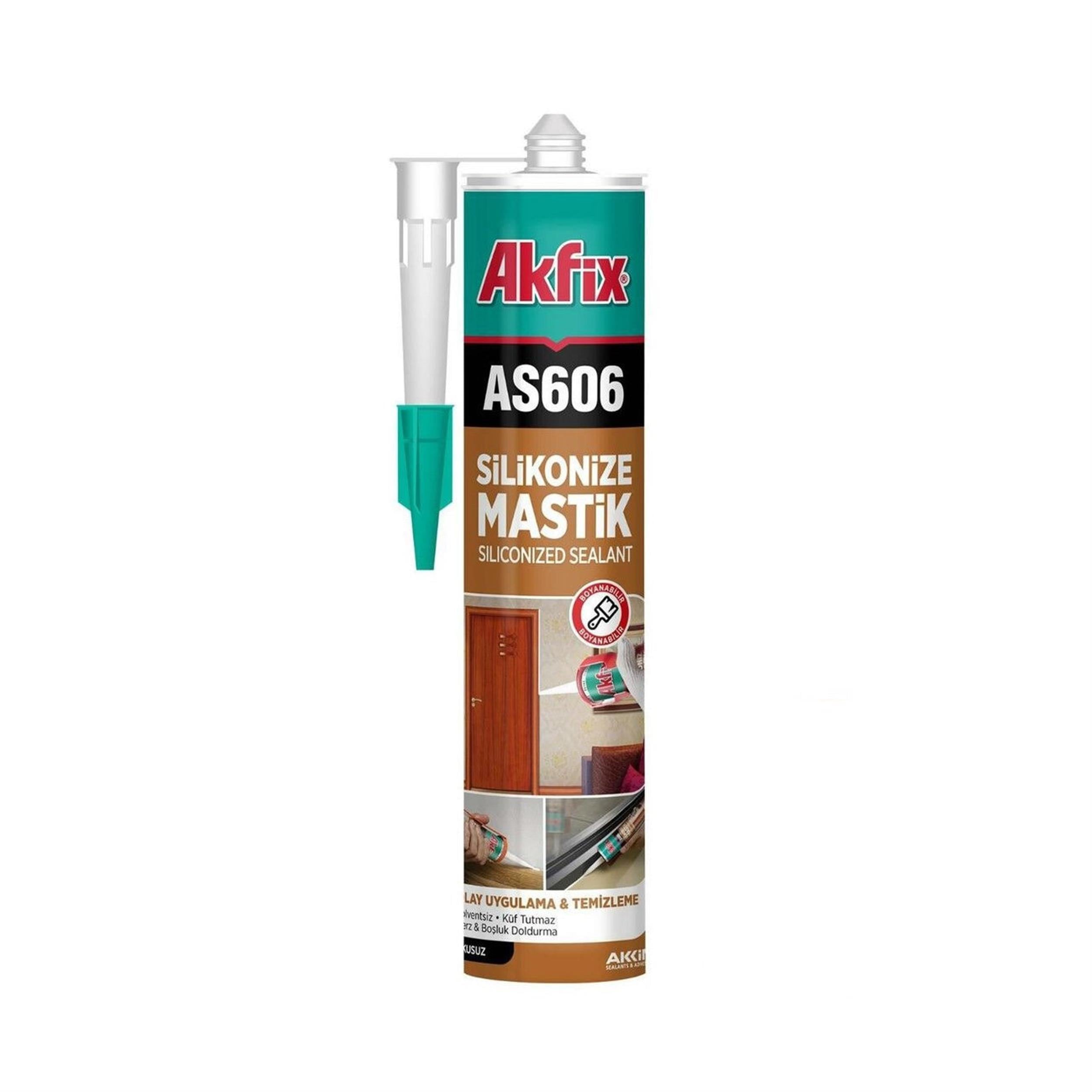Akfix Beyaz 500 Gr. Silikonize Akrilik Mastik (AKFIX.AA001)