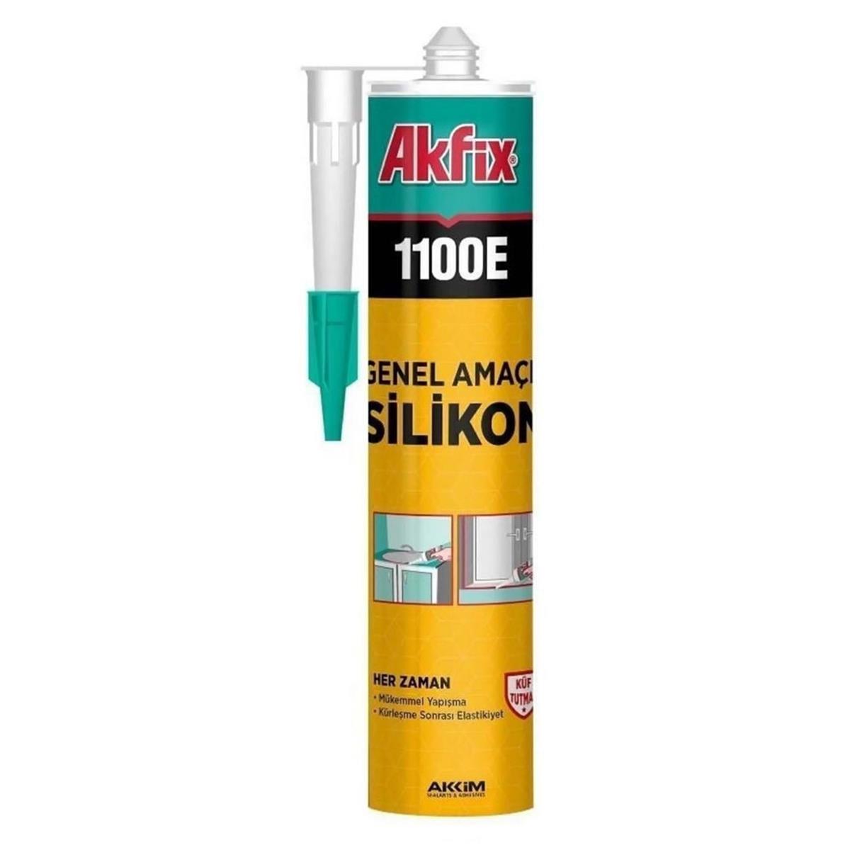 Akfix Antrasit Gri 280 Gr. 1100E Genel Amaçlı Silikon (AKFIX.SA147)