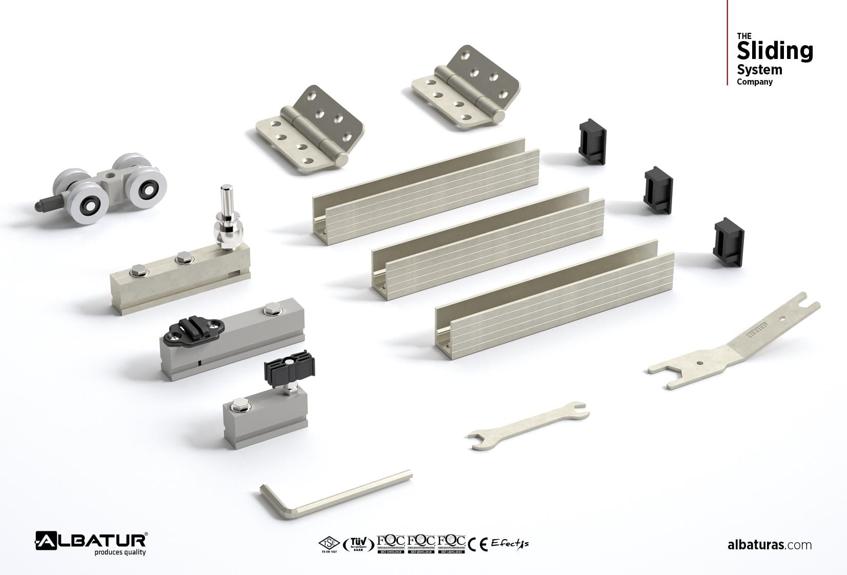 Albatur 160 Kg Katlanabilir Sürme Kapı Mekanizması (ALB-M22 9400)