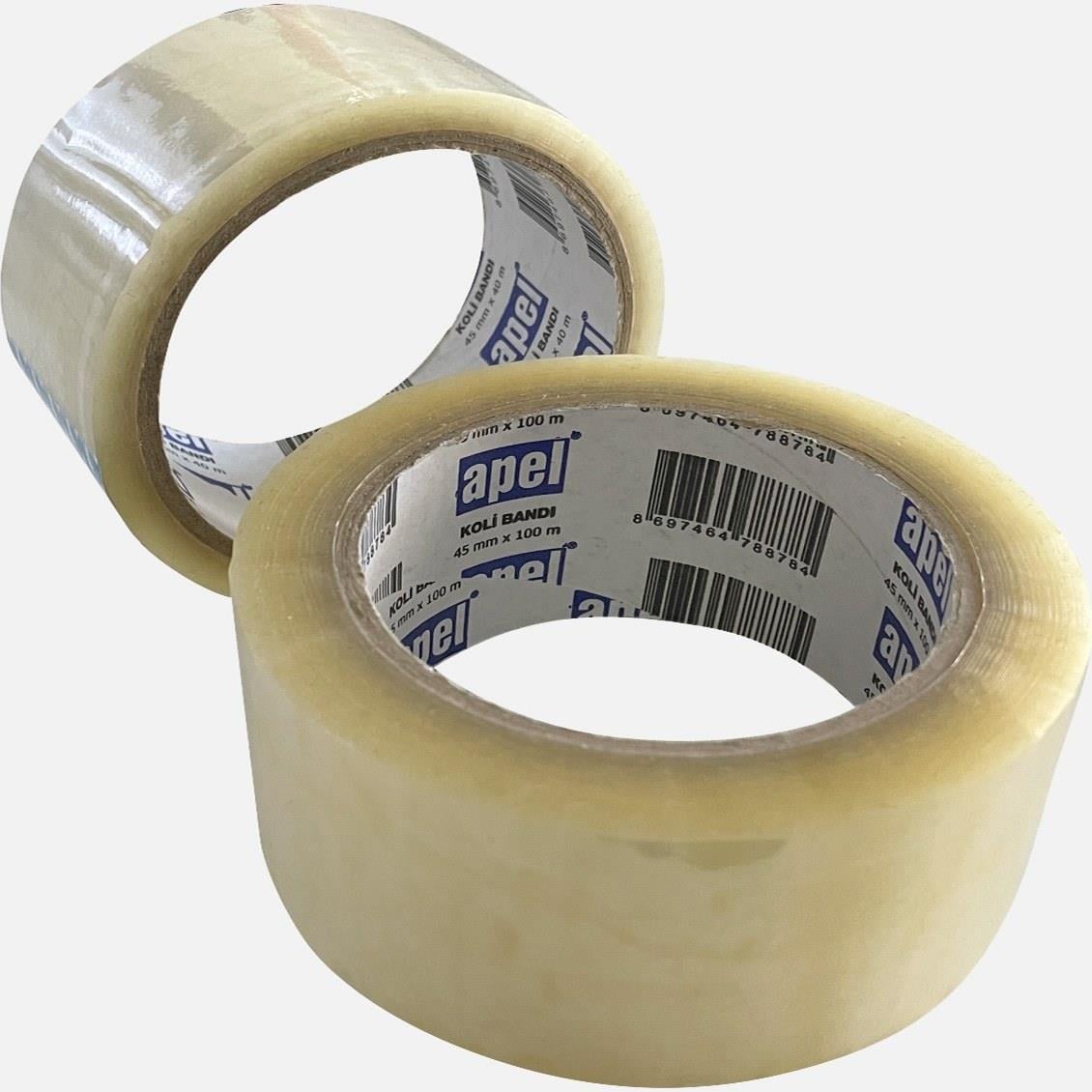 APEL Şeffaf 45 mm Koli Bandı (40 Metre) (APEL.4540)