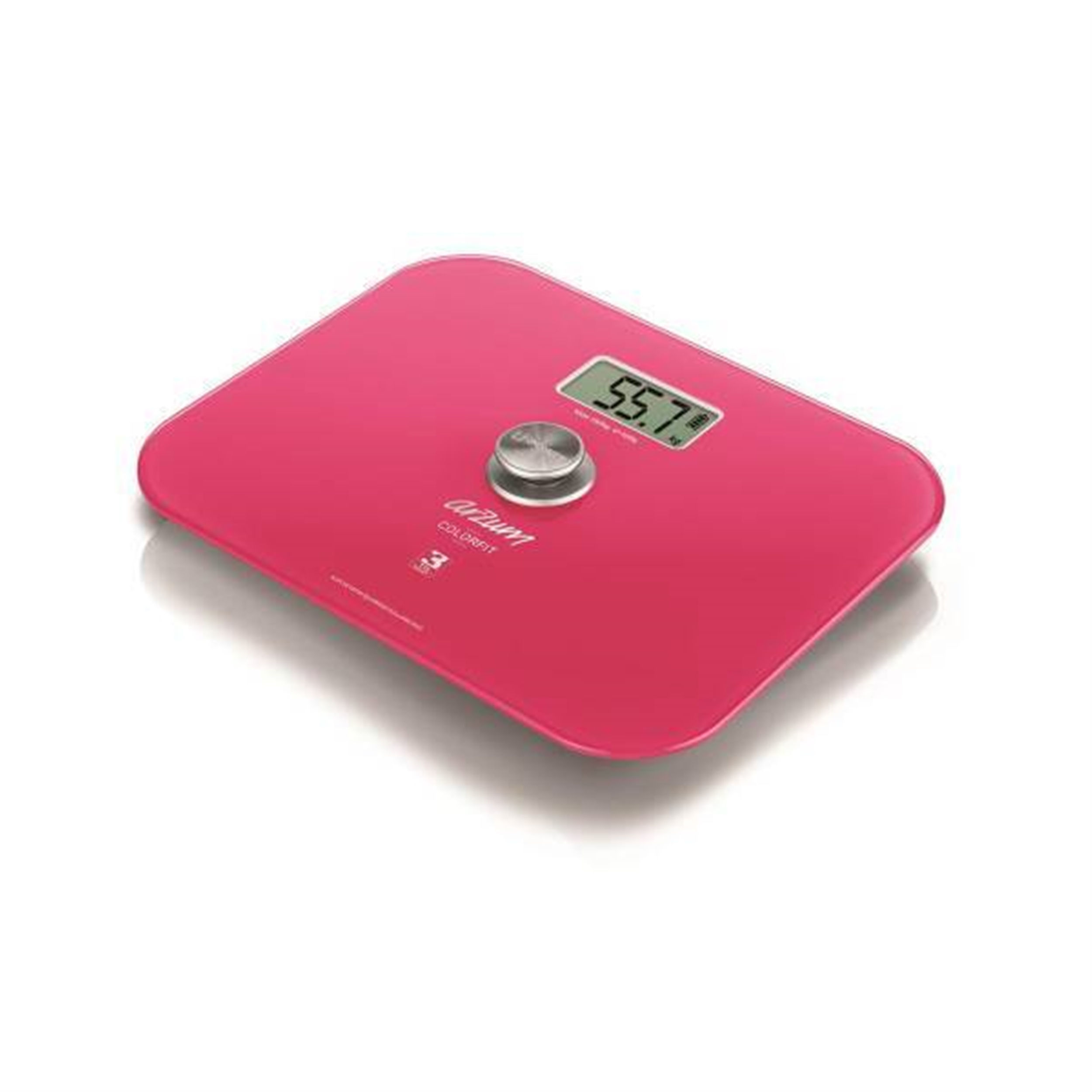 Arzum Pembe Colorfit Çevre Dostu Cam Banyo Baskülü (AR5034)