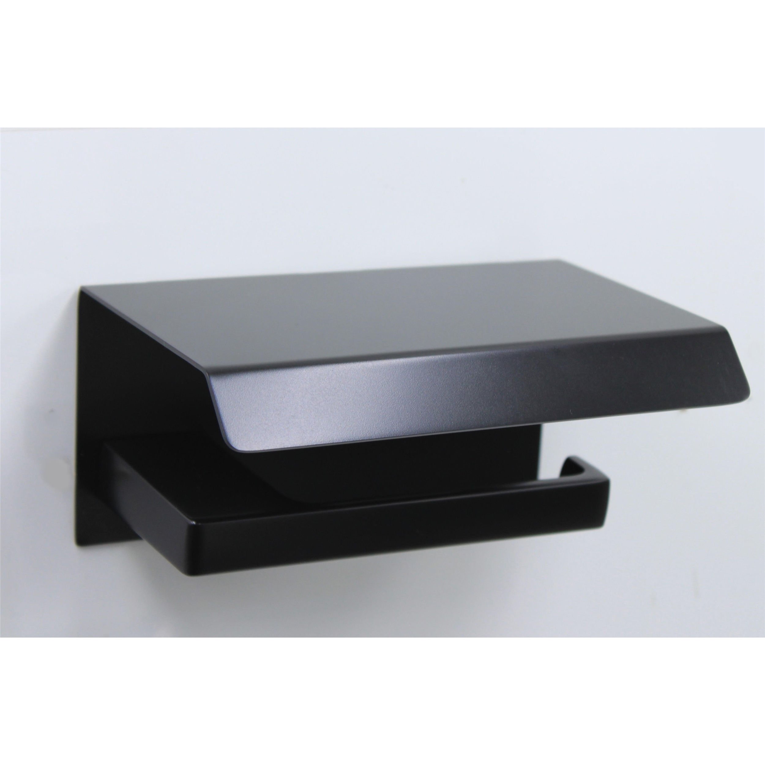 System Siyah Flat Kapaklı Tuvalet Kağıtlığı (BA1019 011 AL6)