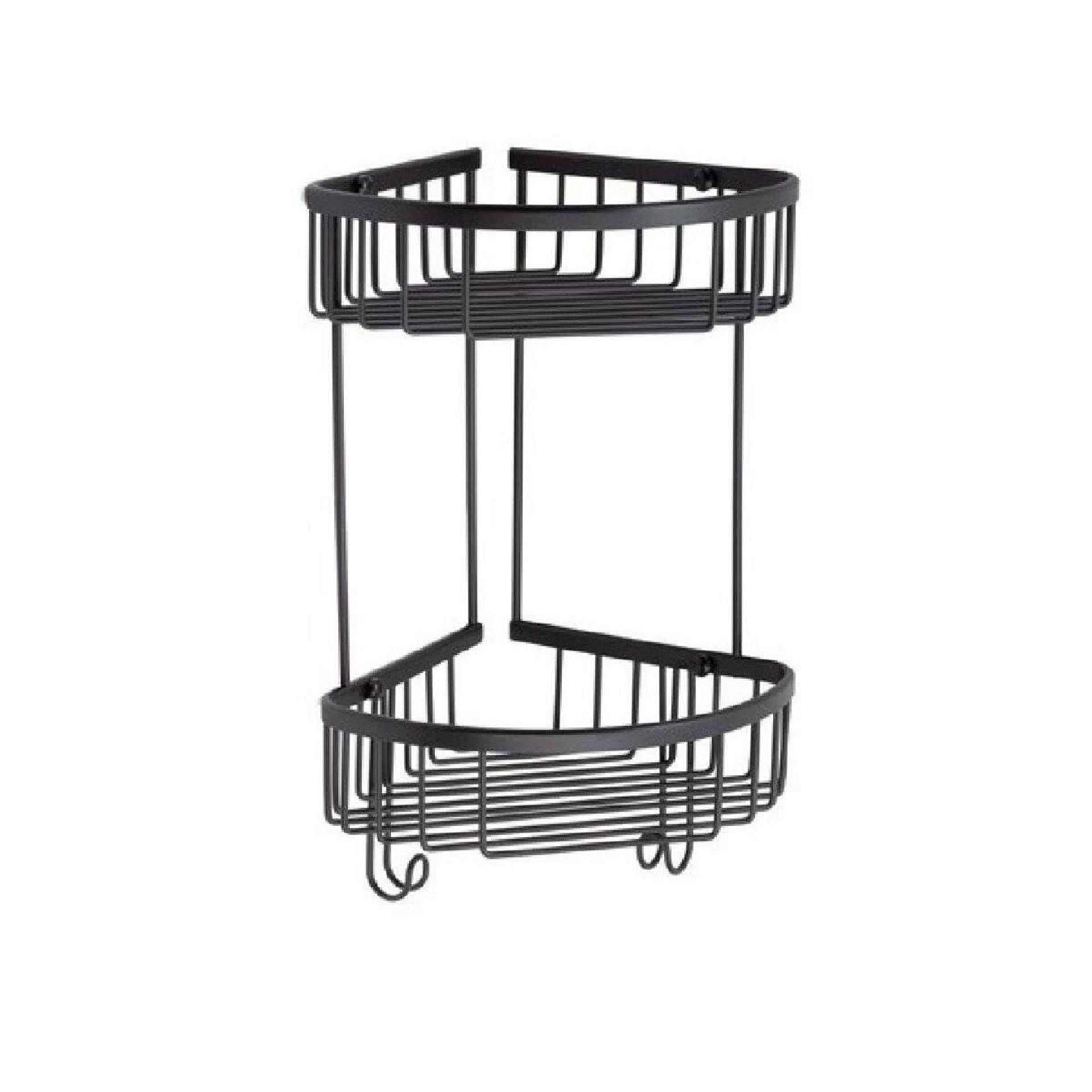 System Siyah Köşe İkili Duş Rafı (BA3014 045 AL6)