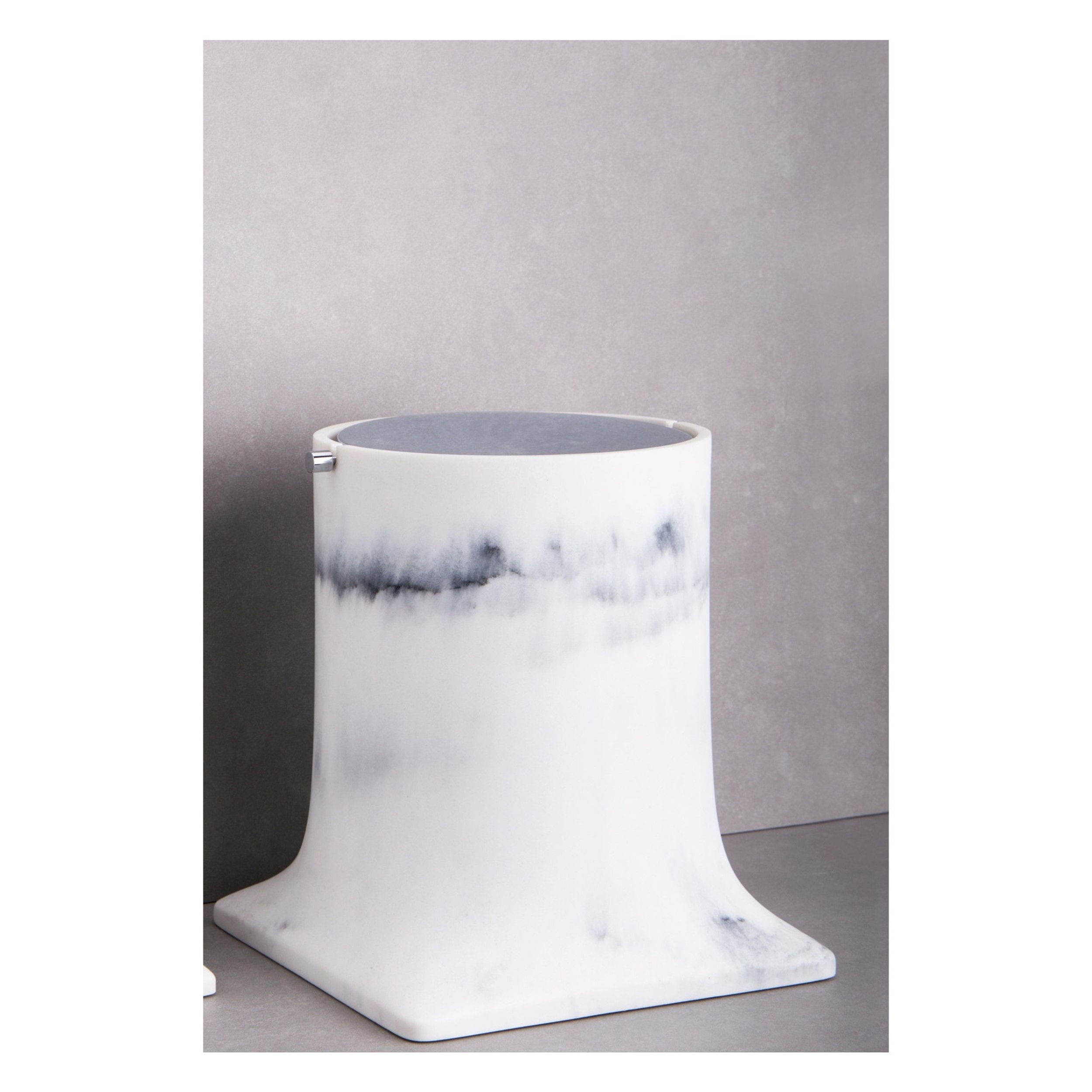 System Beyaz Krom Çöp Kovası (BA4007 030 R3-CR)