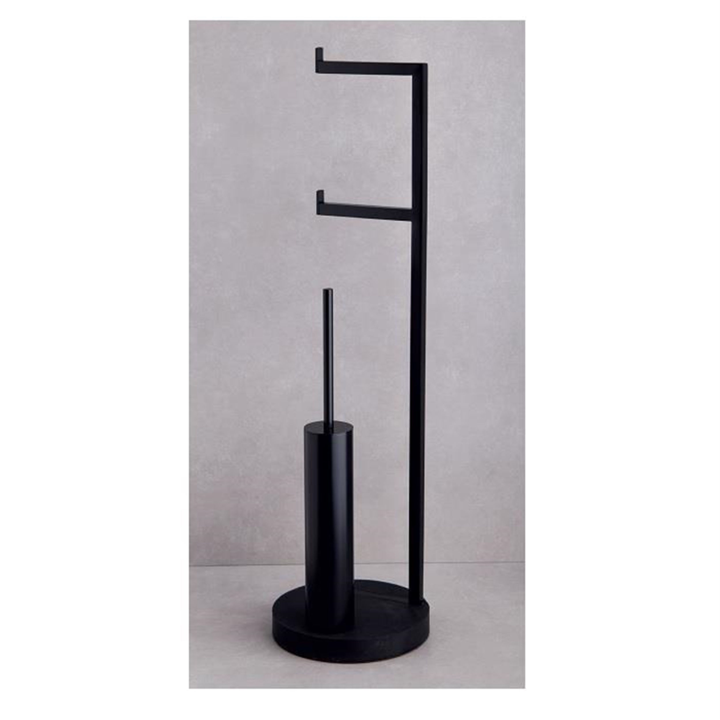 System Siyah Hareketli WC Set (BA4009 050 AL6)