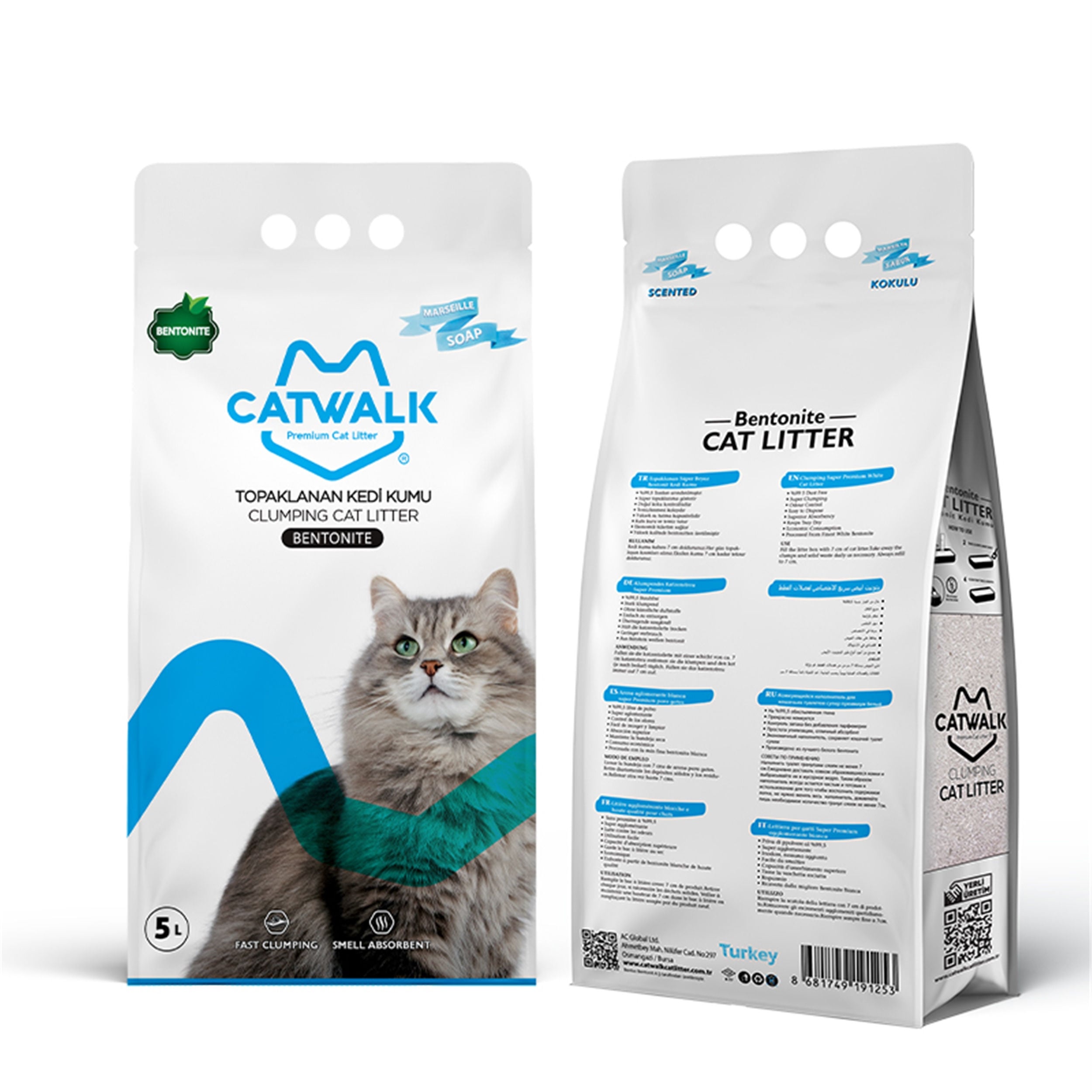 Catwalk 5 Litre Premium Marsilya Sabunu Kedi Kumu (CATWALK.191235)