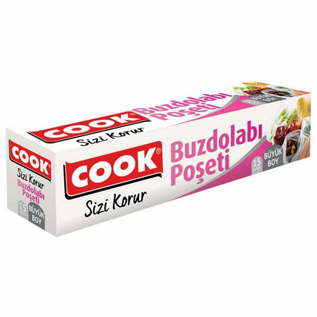 COOK 30x45 cm Büyük Buzdolabı Poşeti (15 Adet) (EG-045255)