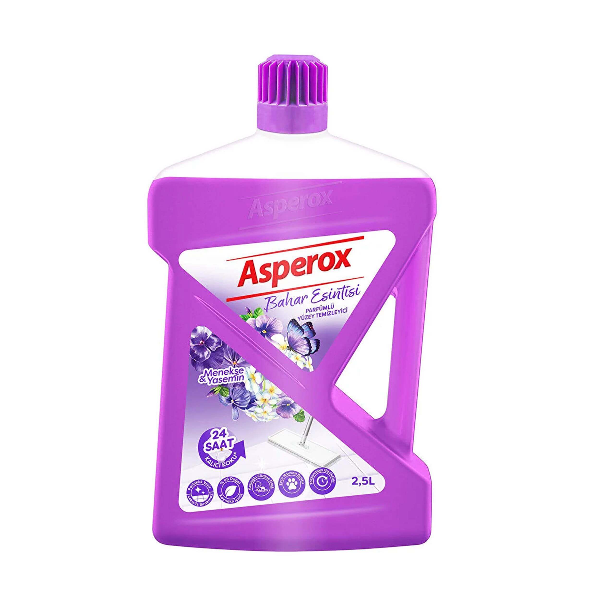 Asperox Mor 2,5 Litre Bahar Esintisi Yüzey Temizleyici (EG-222455)