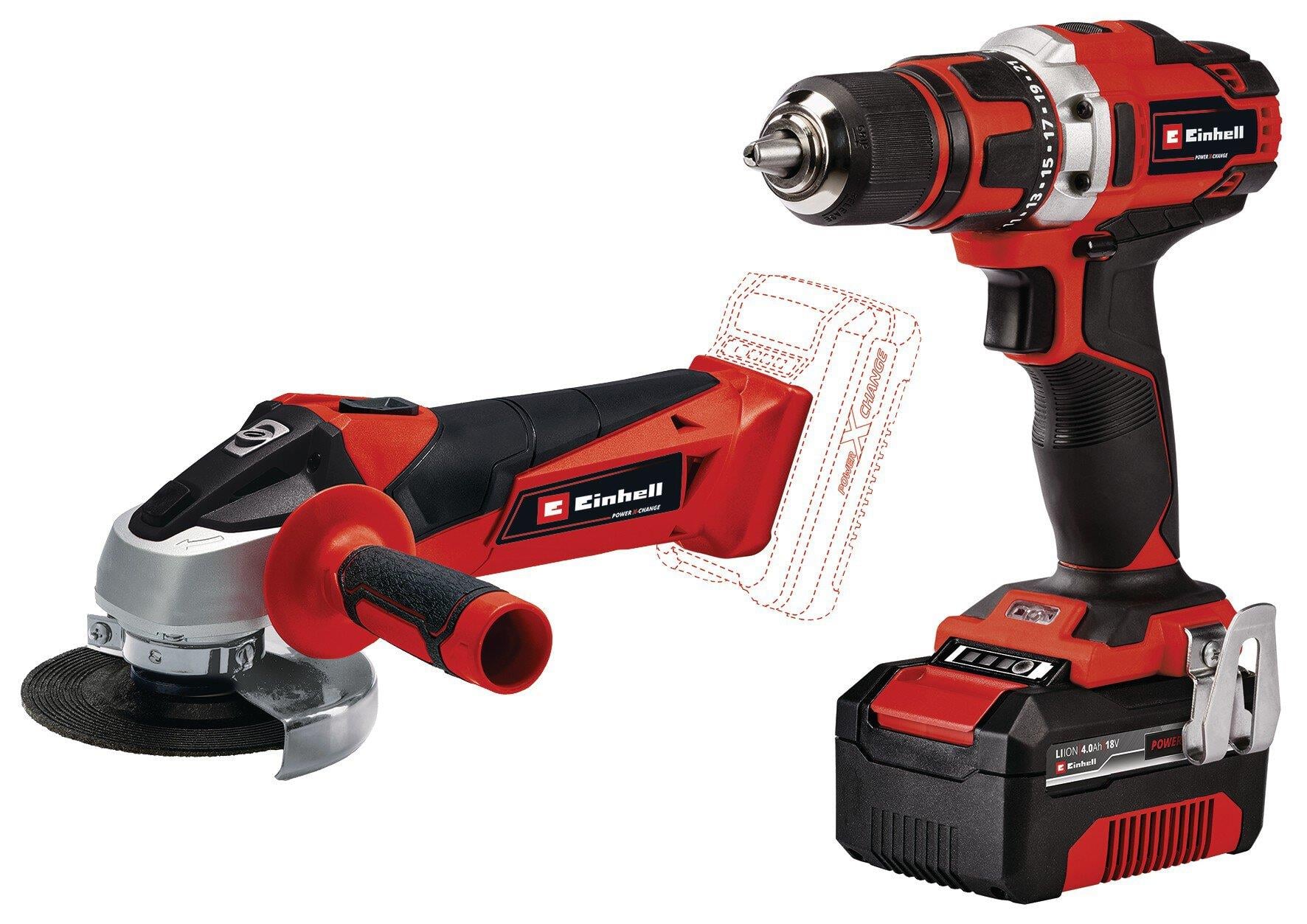 Einhell Expert TE-TK 18/2 Li Kit (CD+AG), Akülü Alet Seti