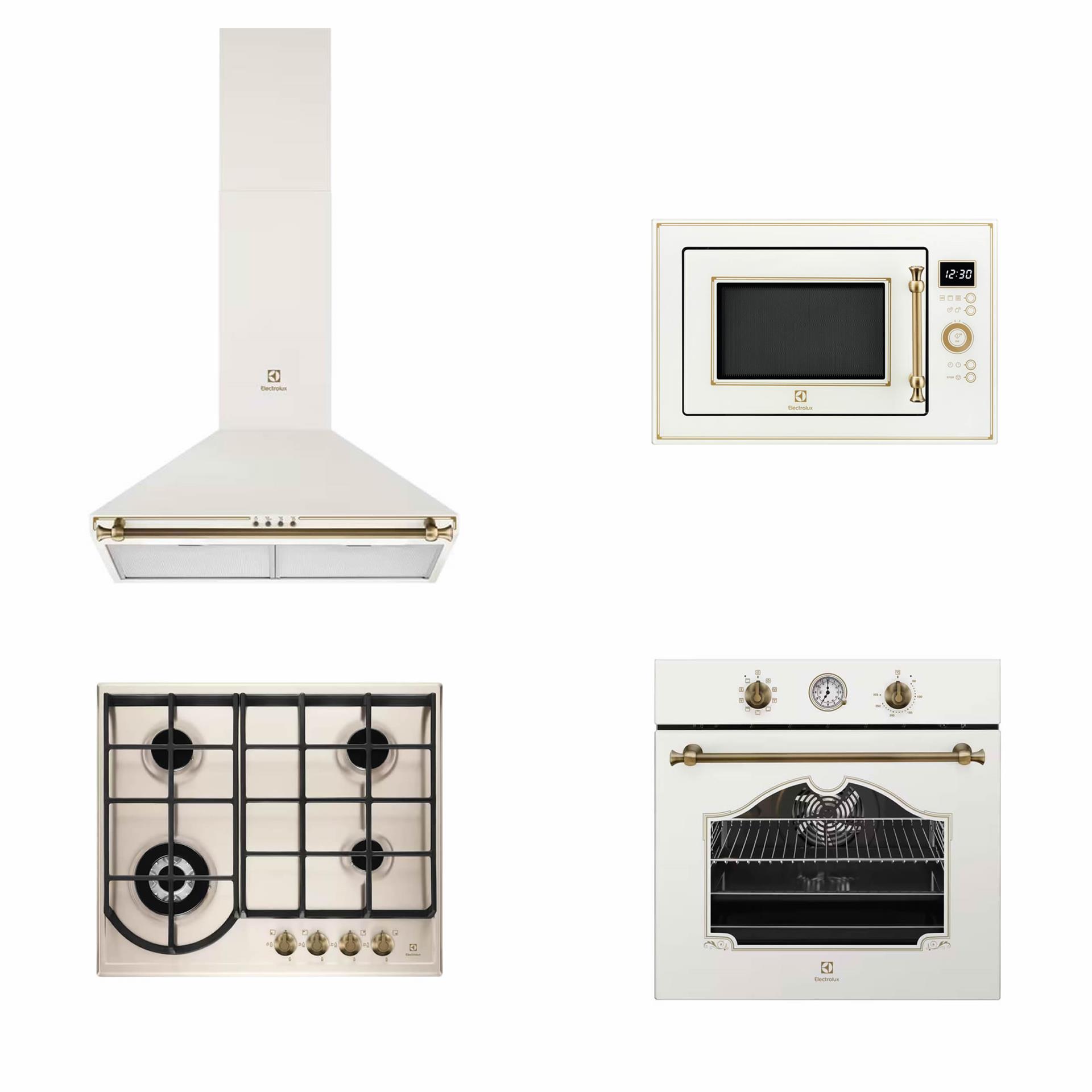 Electrolux Krem Vanilya Rustik Ankastre Set (4' Lü Set)