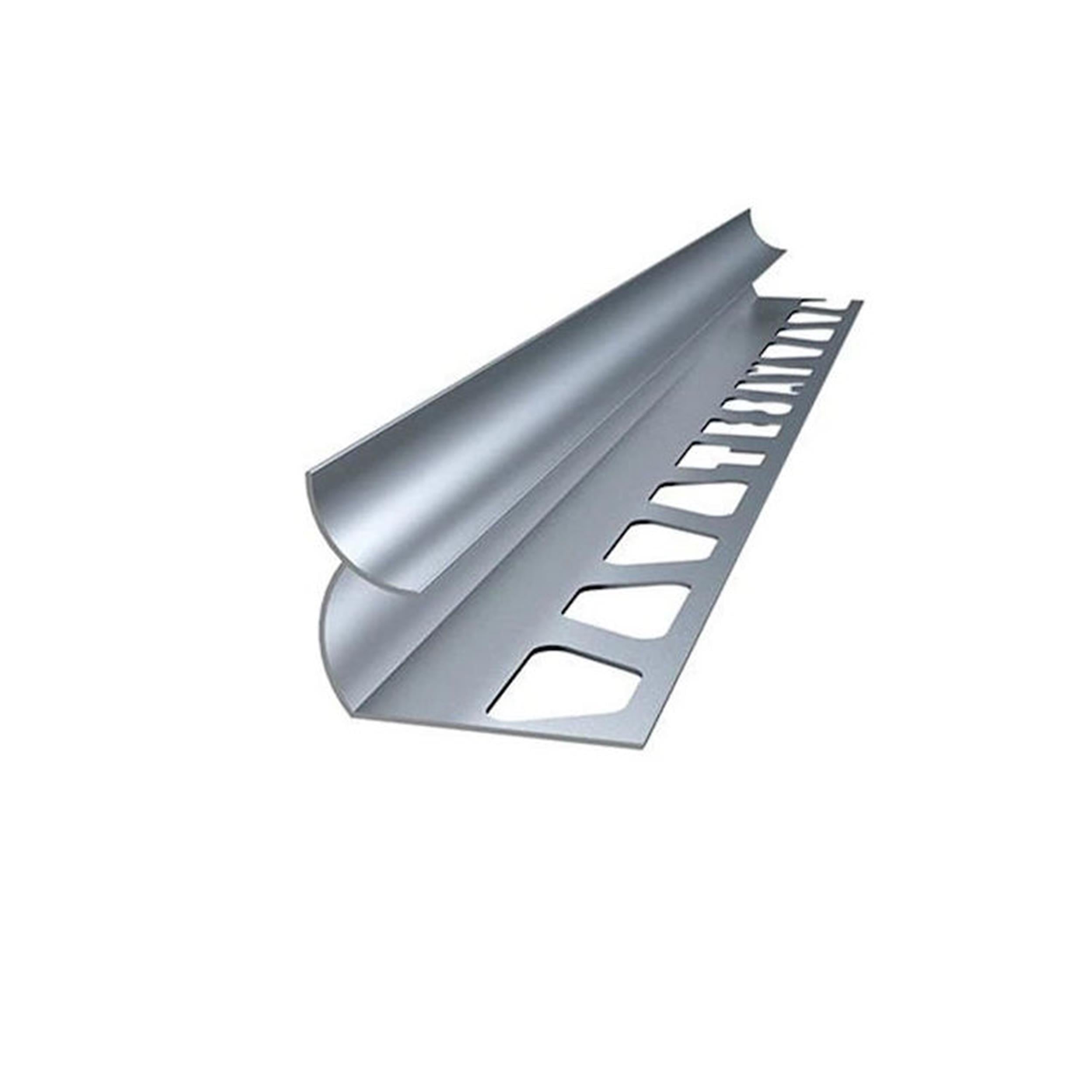 Mat Krom 10 mm Alüminyum İç Köşe Fayans Çıtası (ET-NPR038045)