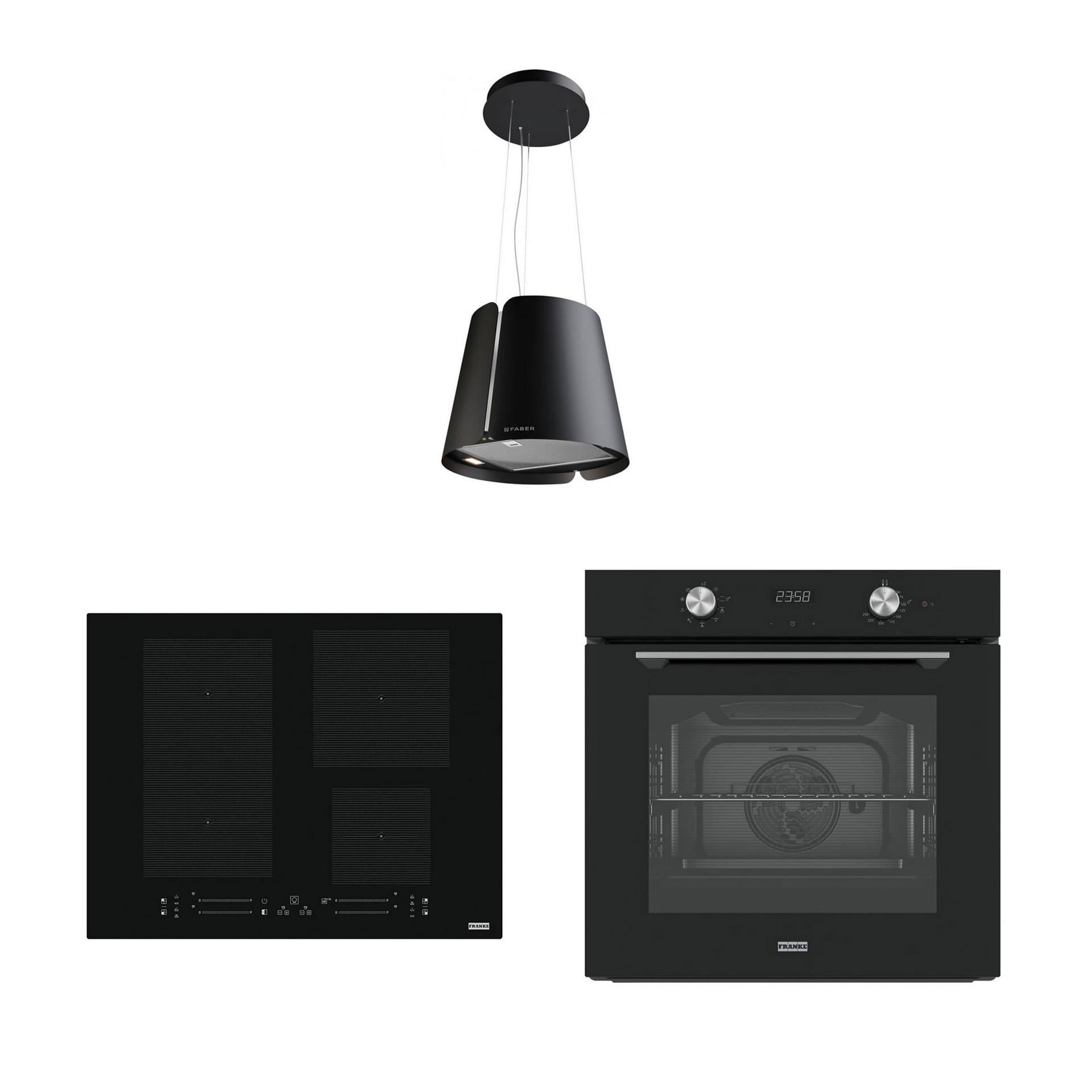 Franke Siyah Beat Ankastre Set (3' Lü Set)