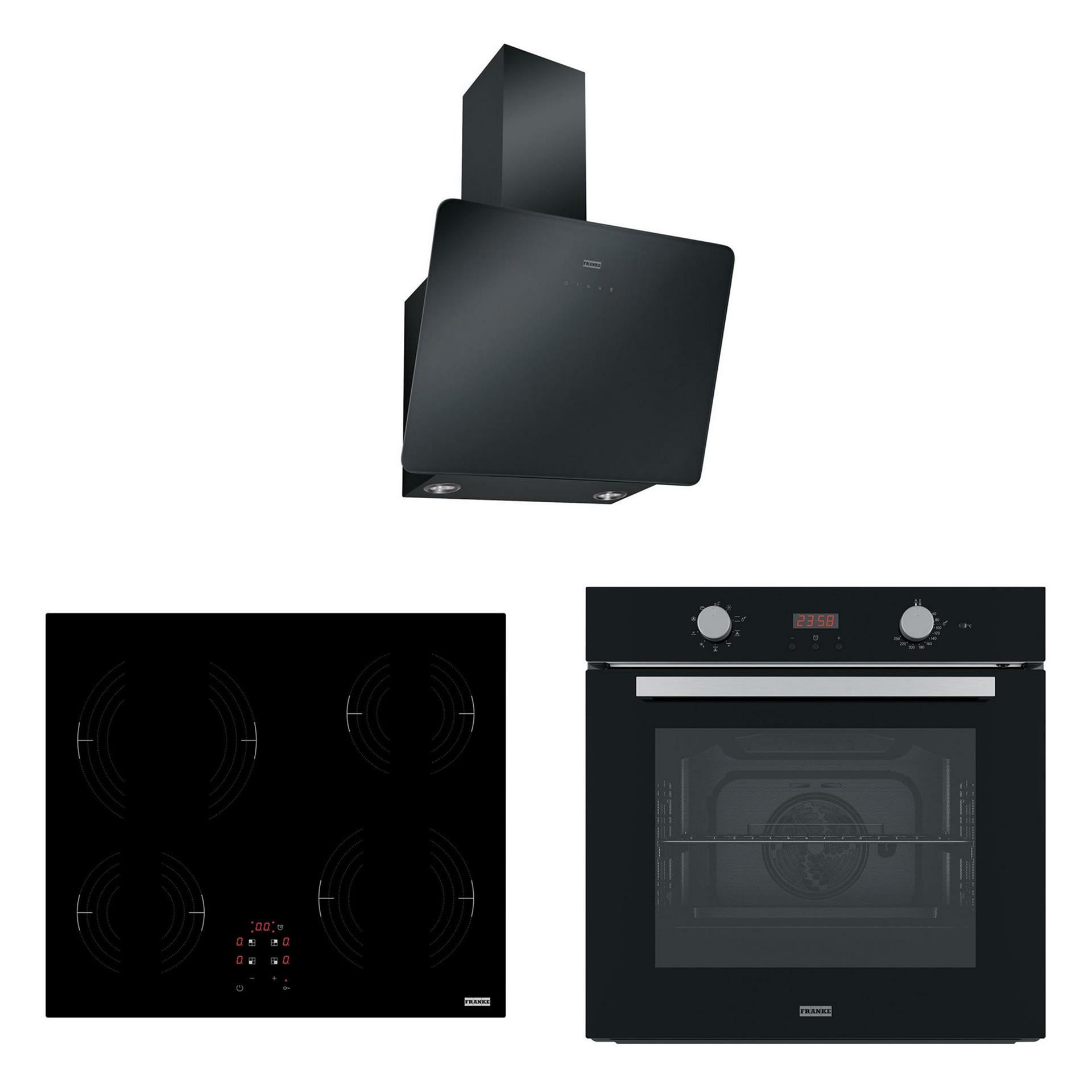 Franke Siyah Cam Ankastre Set (3' Lü Set)