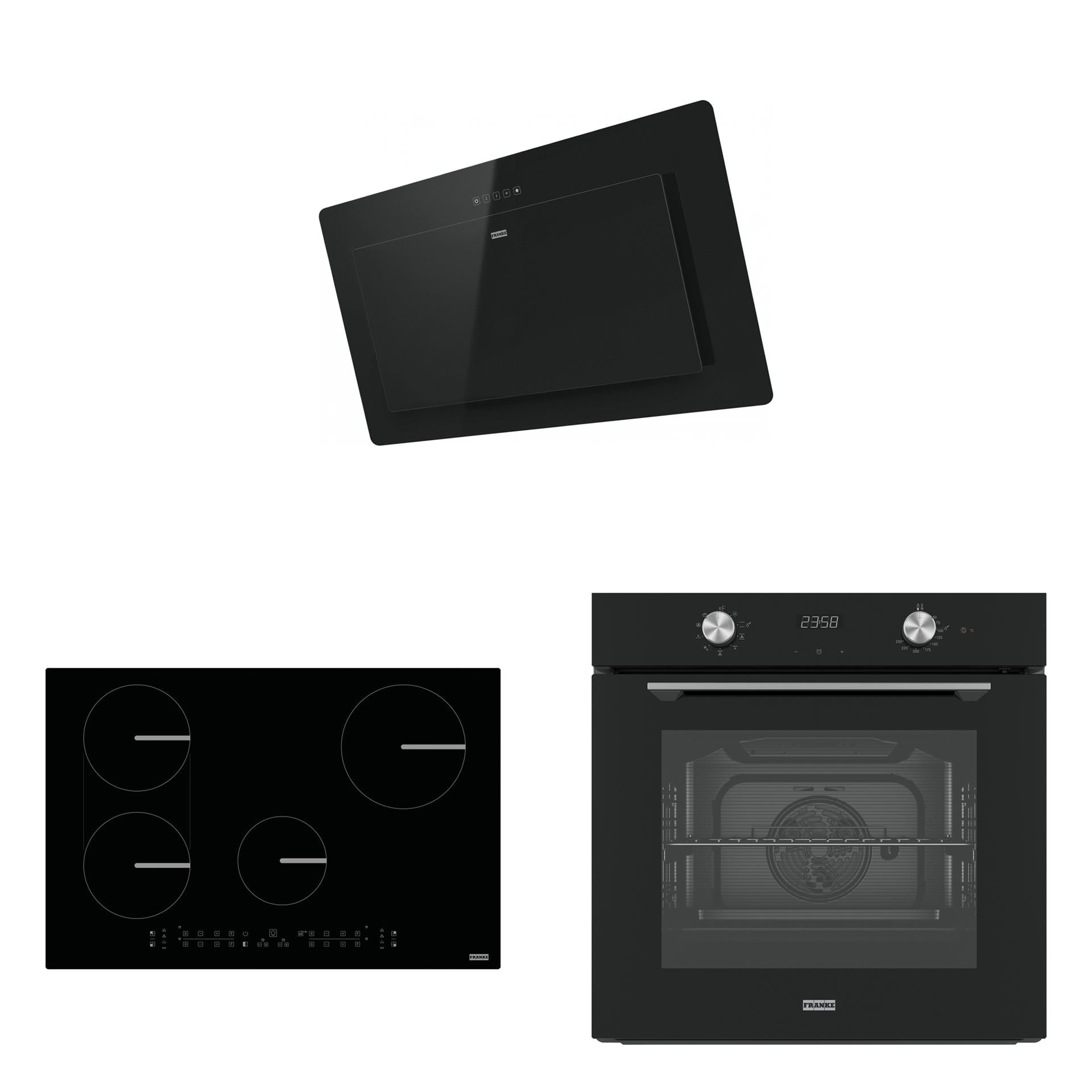 Franke Siyah Maris Ankastre Set (3' Lü Set)