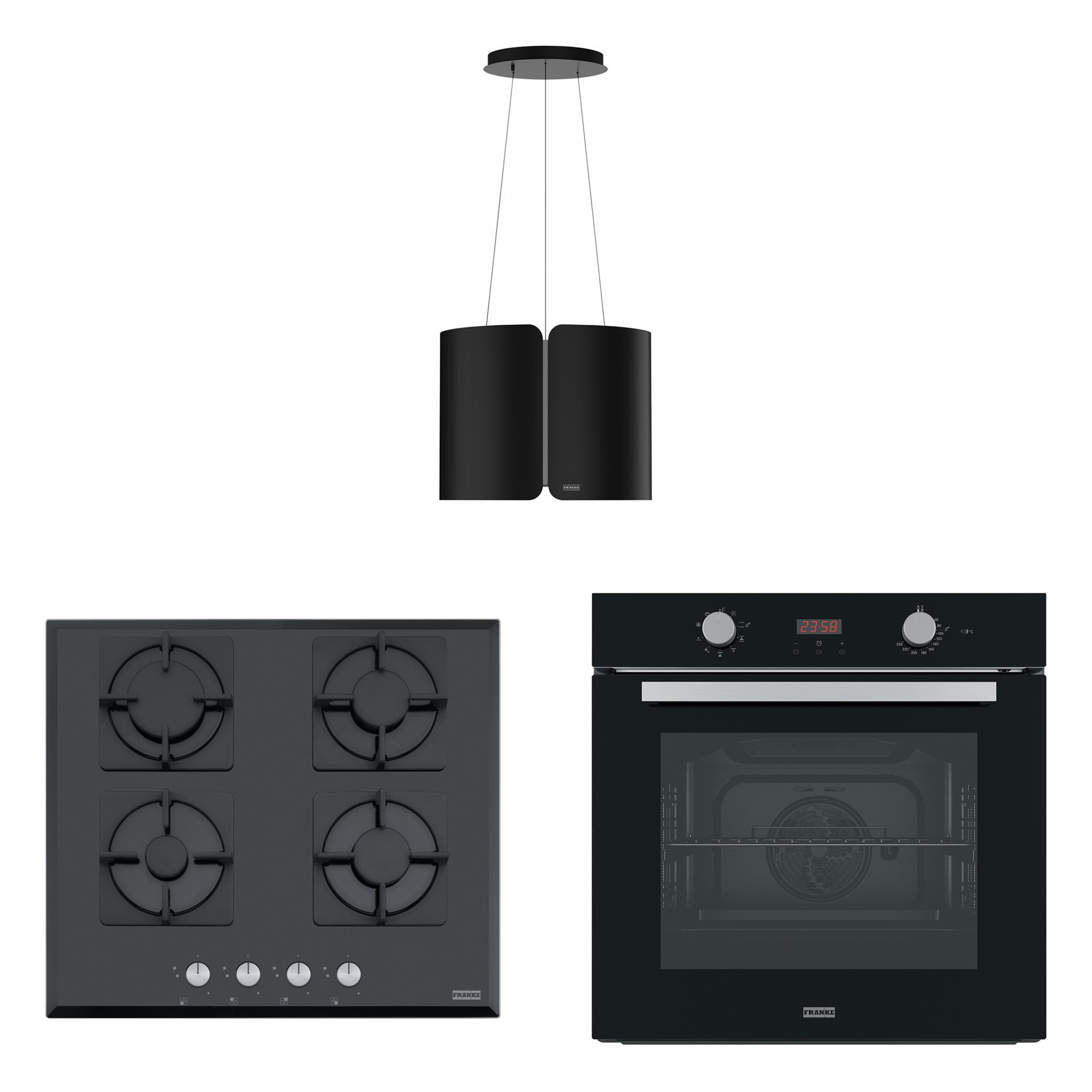 Franke Siyah Smart Ankastre Set (3' Lü Set)