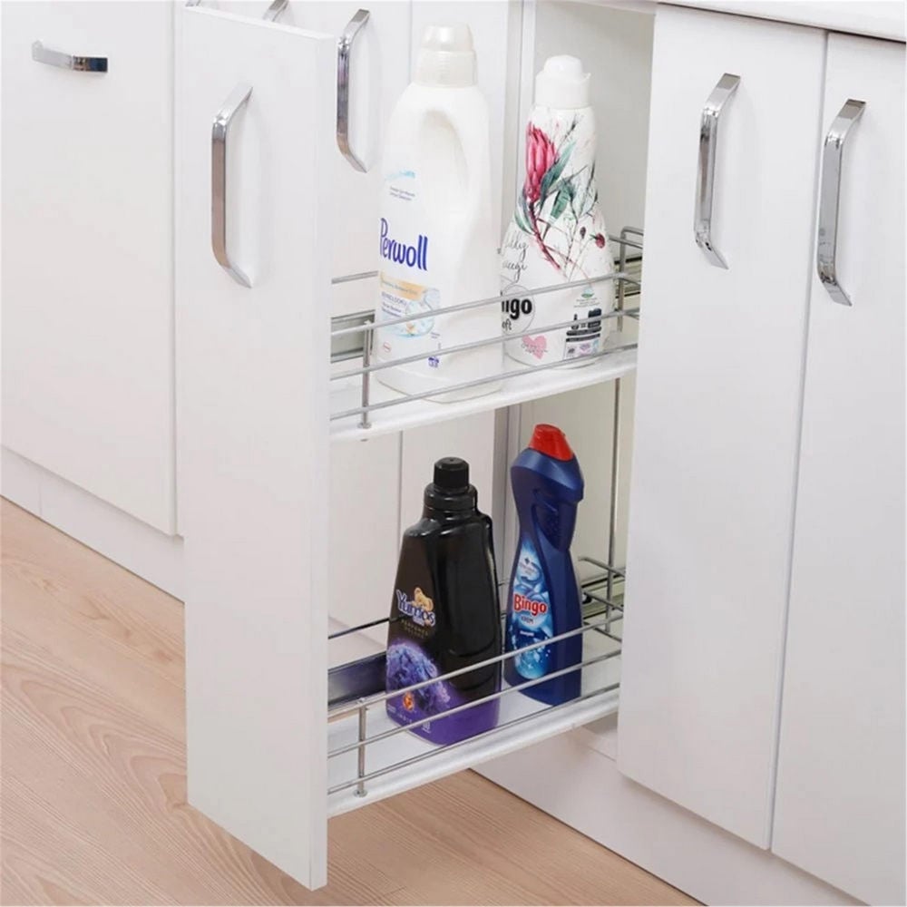 Huzur 153x470x470 mm Frenli Raylı Ahşap Tabanlı Deterjanlık (H 3302)