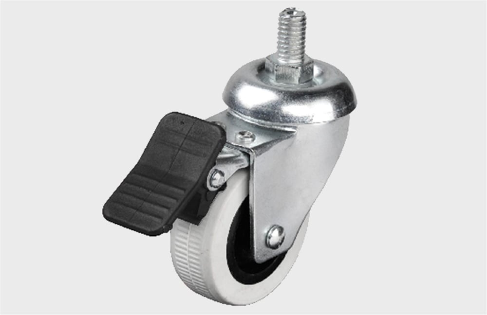 HTS 50x20 Çift Bilyalı Vidalı Frenli Tekerlek (H-335)