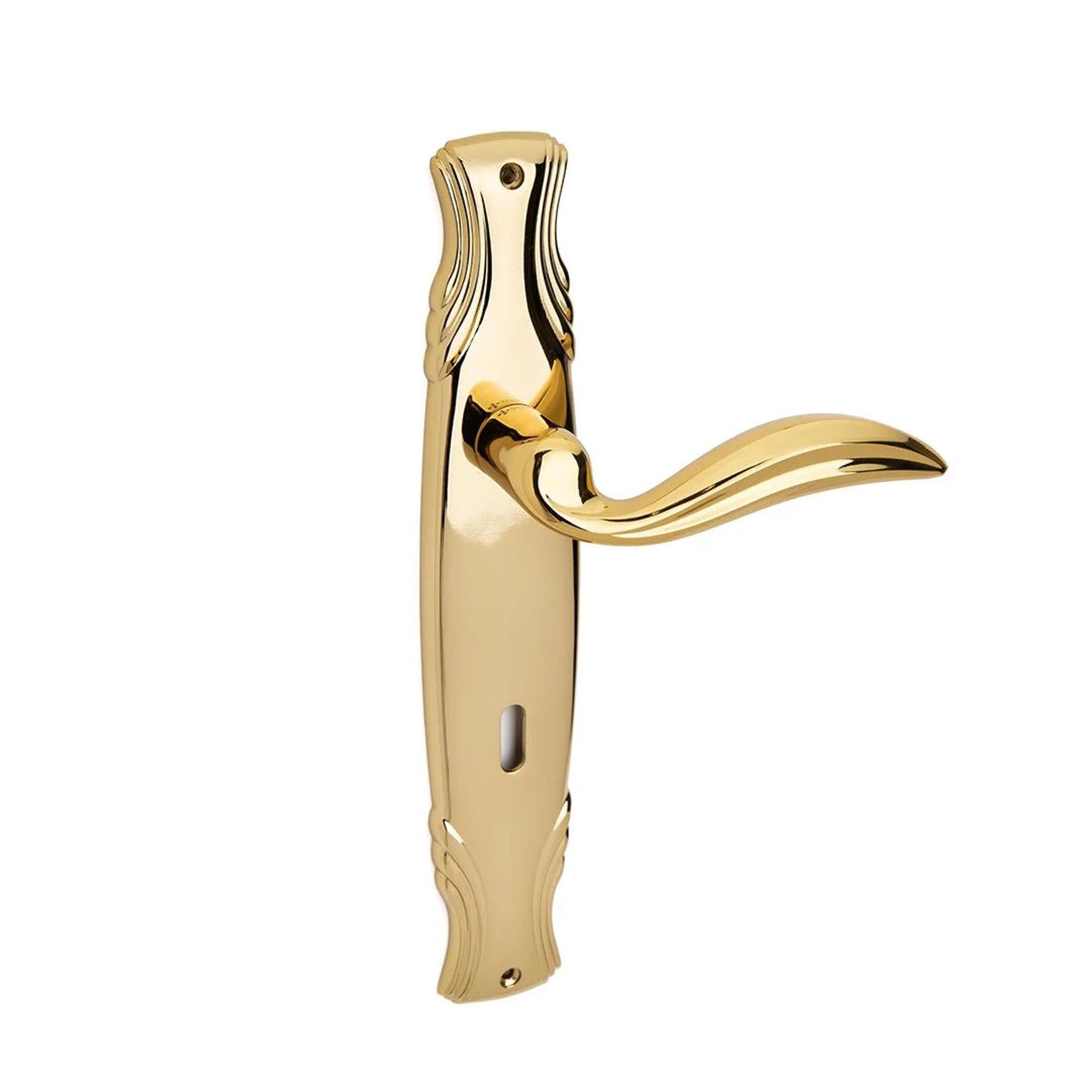 System Altın Diana Aynalı Banyo Kapı Kolu (HA126PL15W GL)