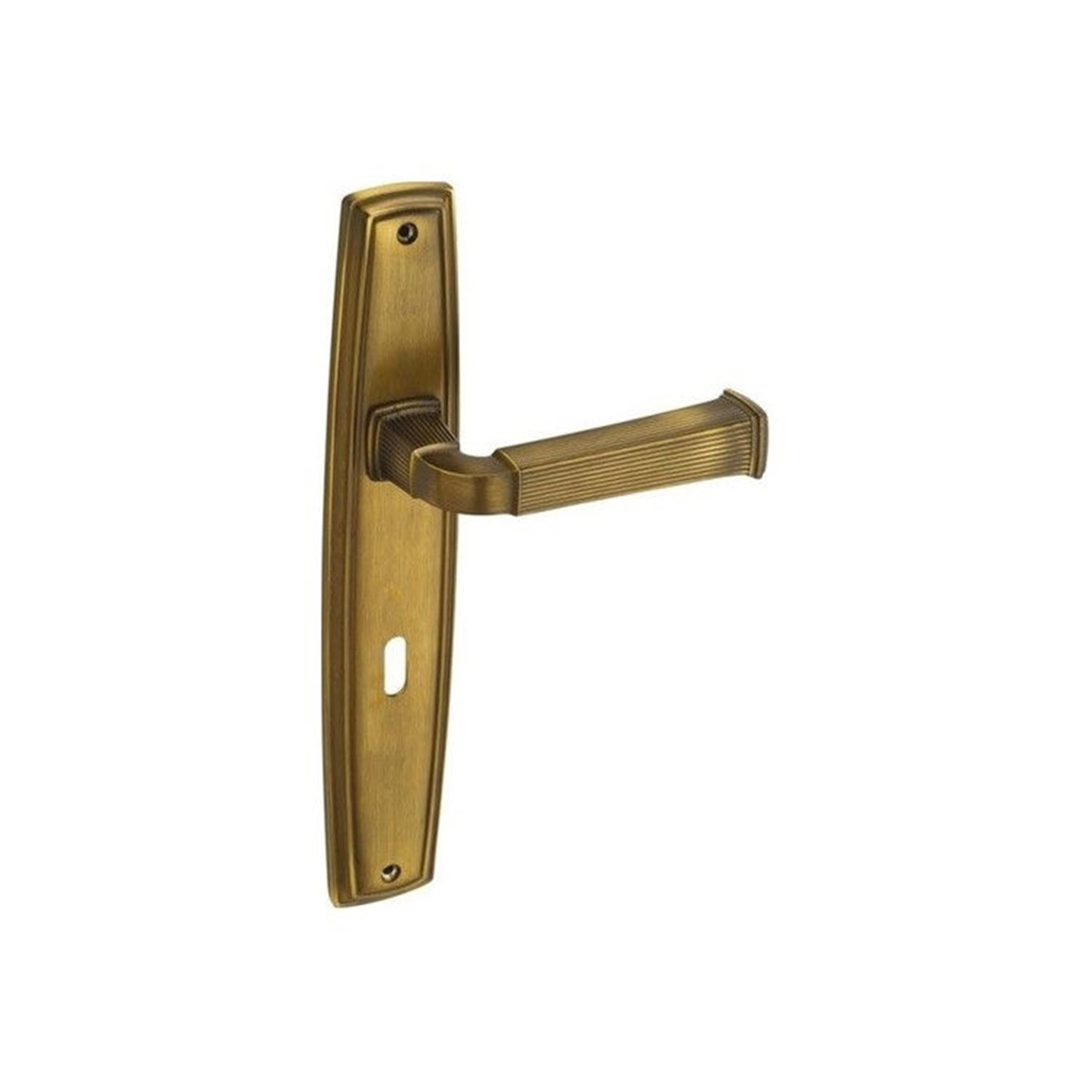 System Bronz Antik Saten Astoria Aynalı Banyo Kapı Kolu (HA133PL13W MAB)