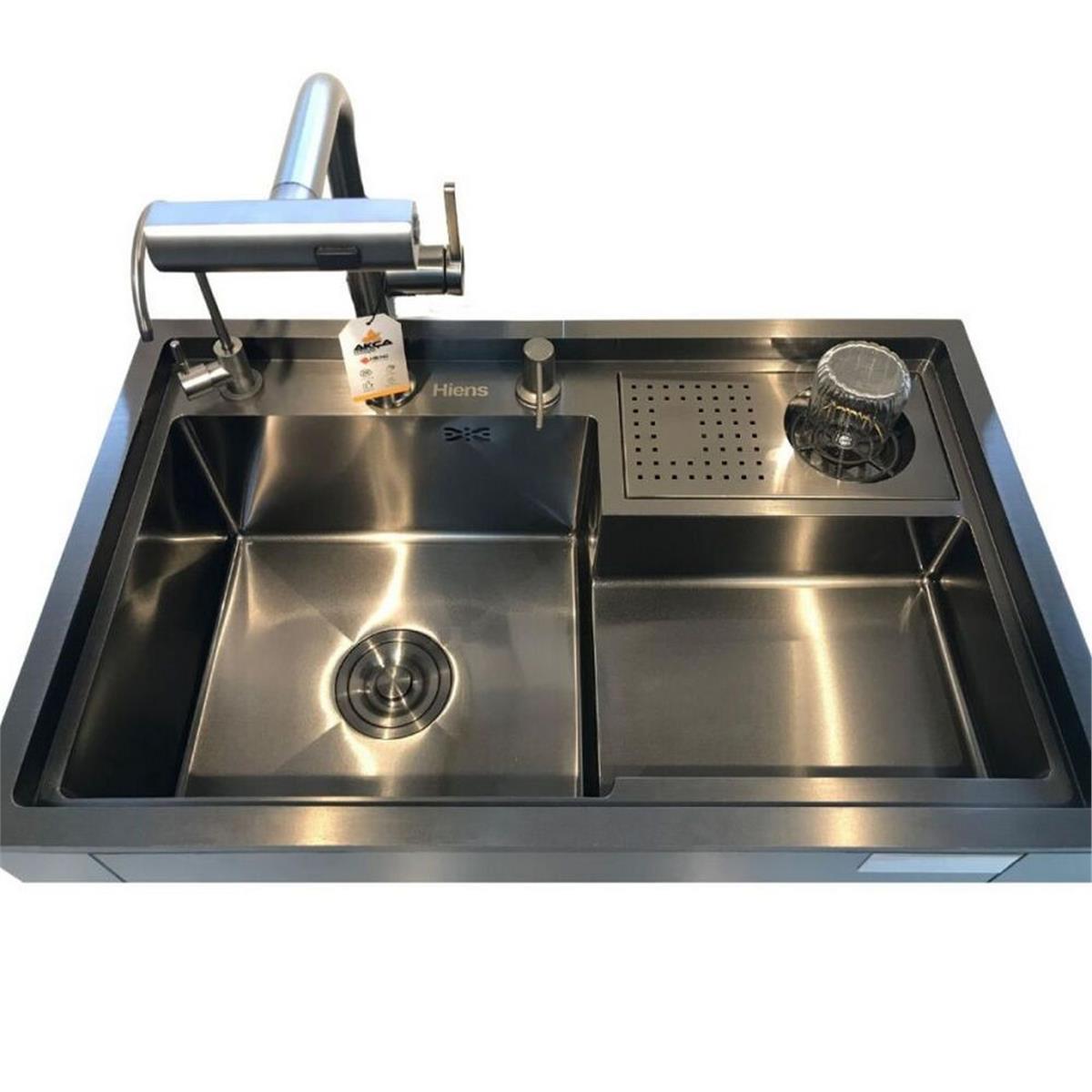 Hiens Antrasit 78x48 cm Akıllı Fonksiyonel Eviye (HIENS.M-004)