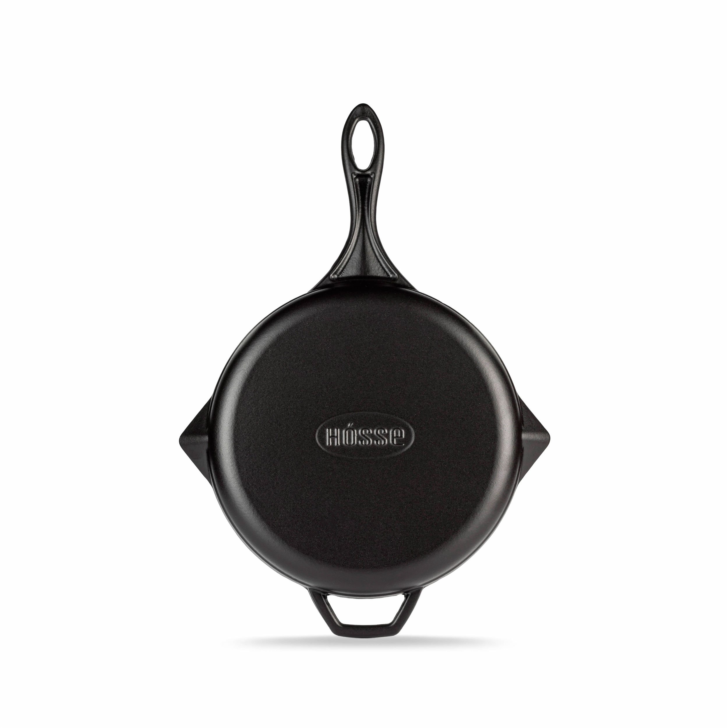 Hosse Siyah 28 cm Yardımcı Kulplu Yuvarlak Kızartma Tavası (HSYKTV-28-SYH)