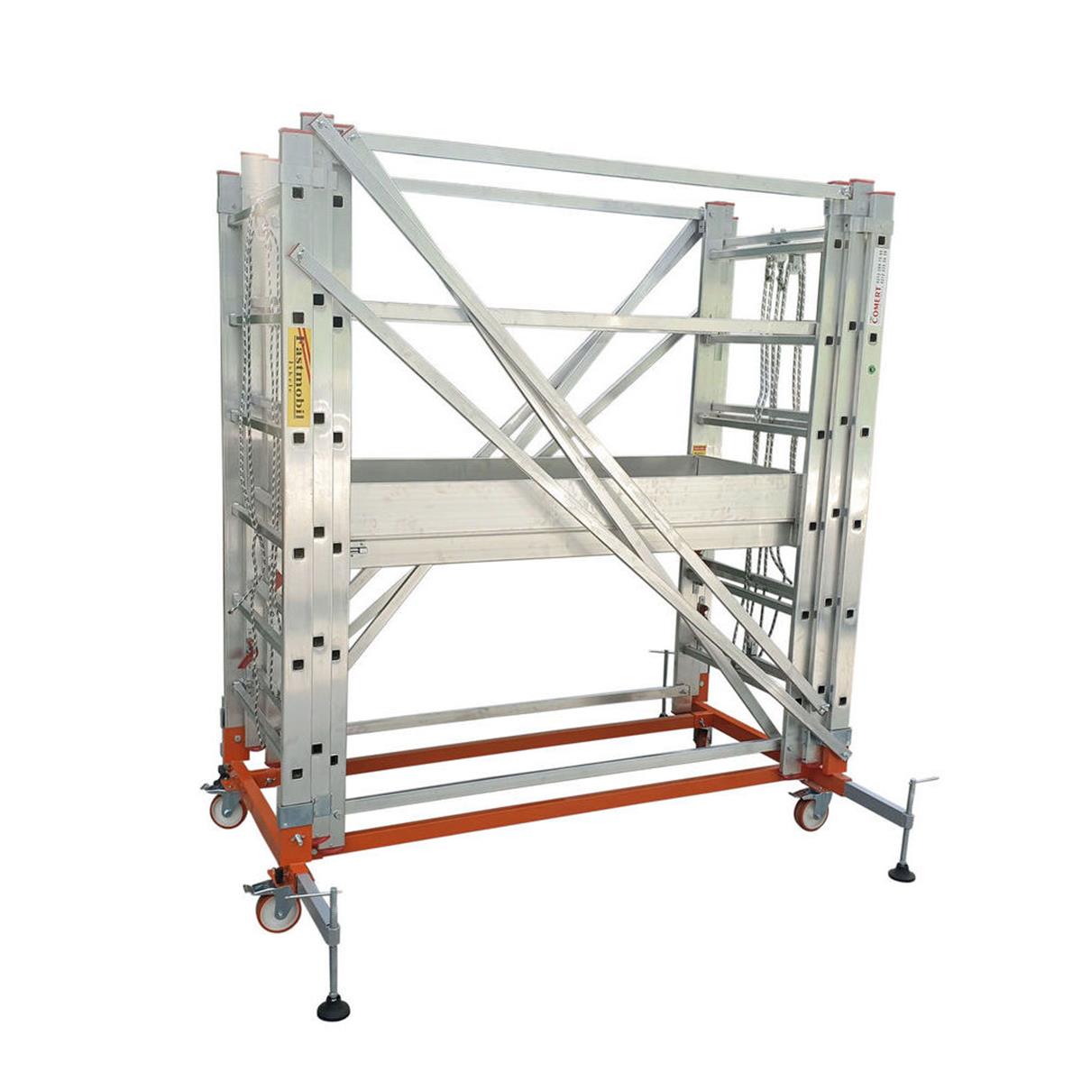 Seçkin 2x2 4 Metre İpli Makaralı Alüminyum İskele (İAİ 120)