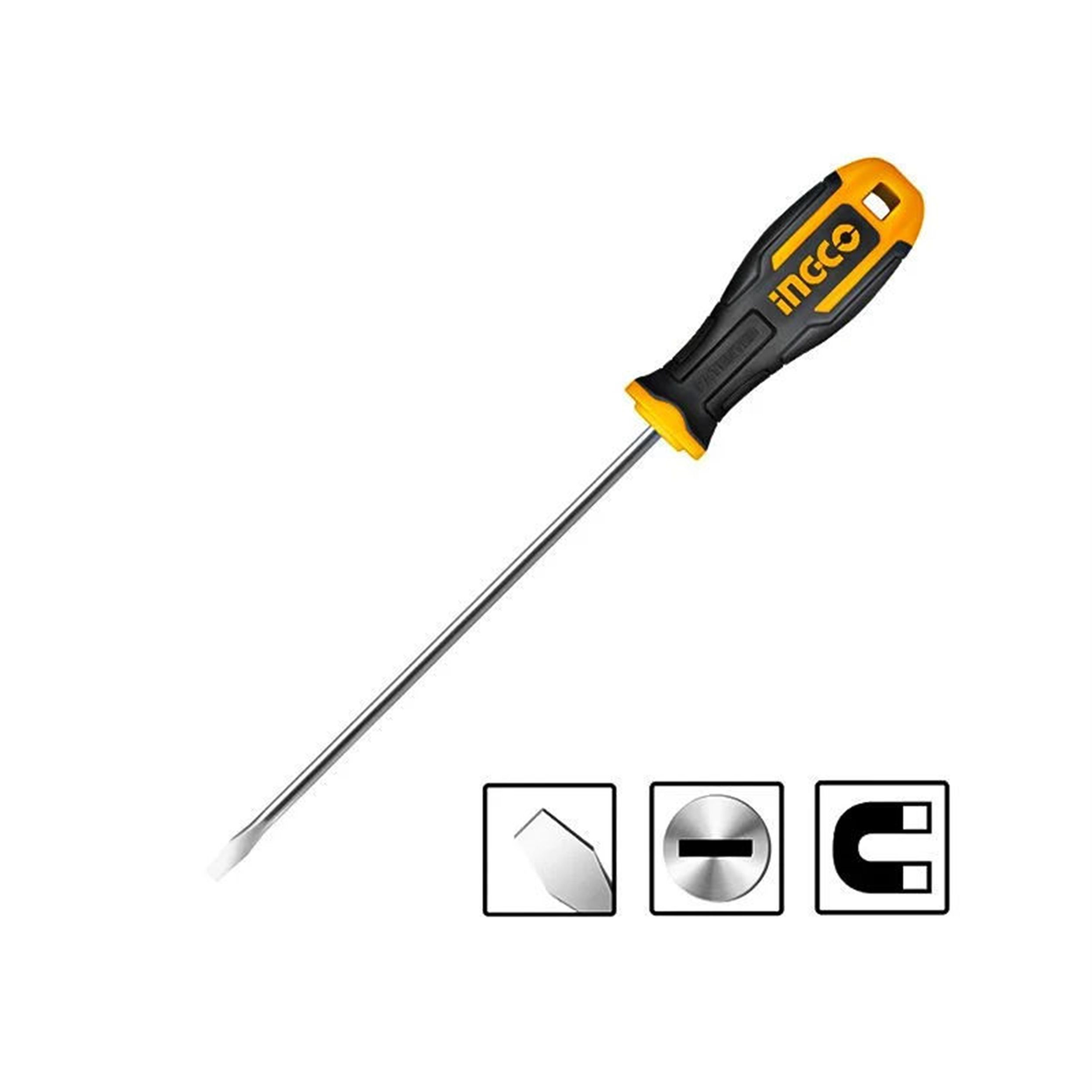 İngco Endüstriyel Mıknatıslı Düz Tornavida (ING-HS684100)