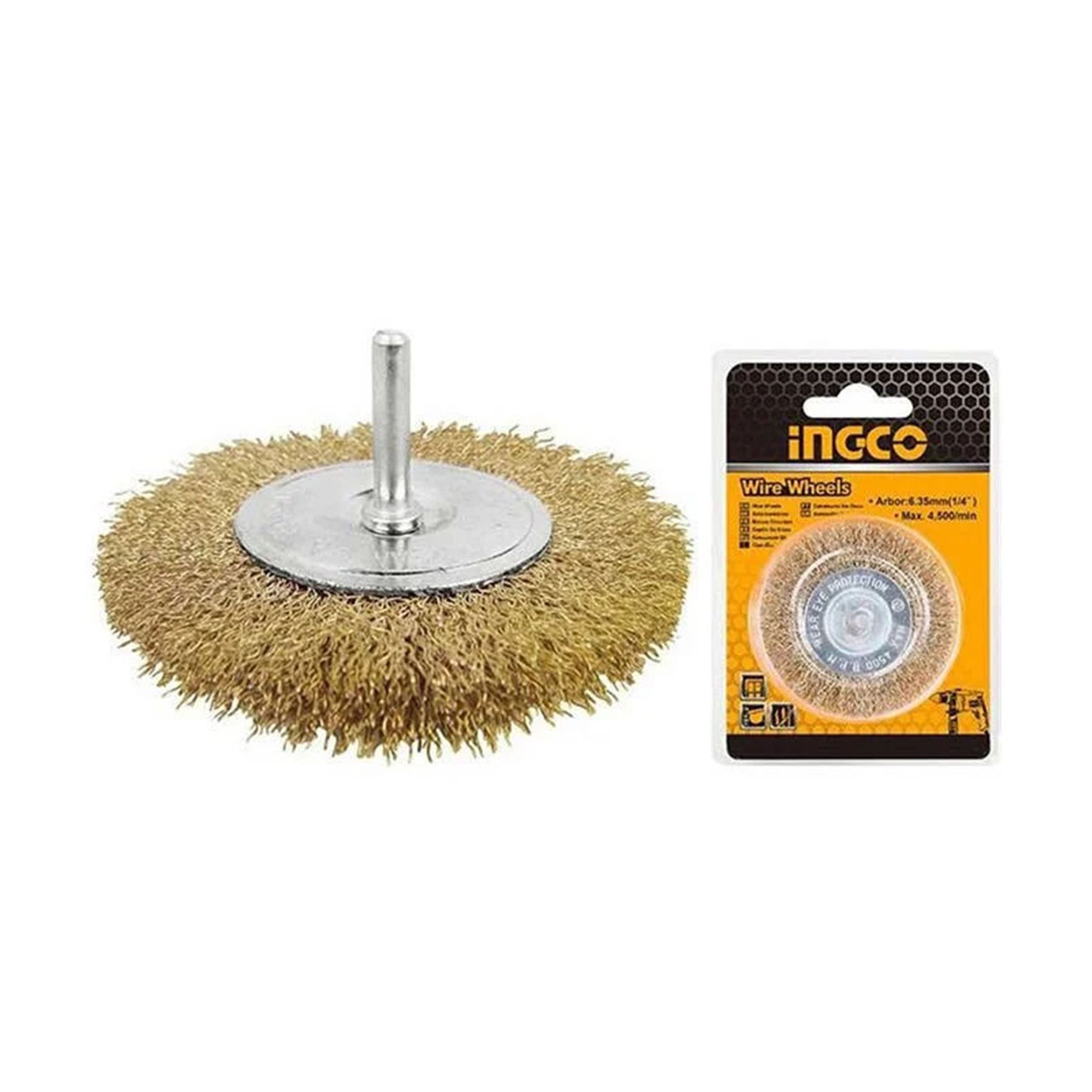 İngco 50 mm Pimli Saçaklı Daire Tel Fırça (ING-WB40501)