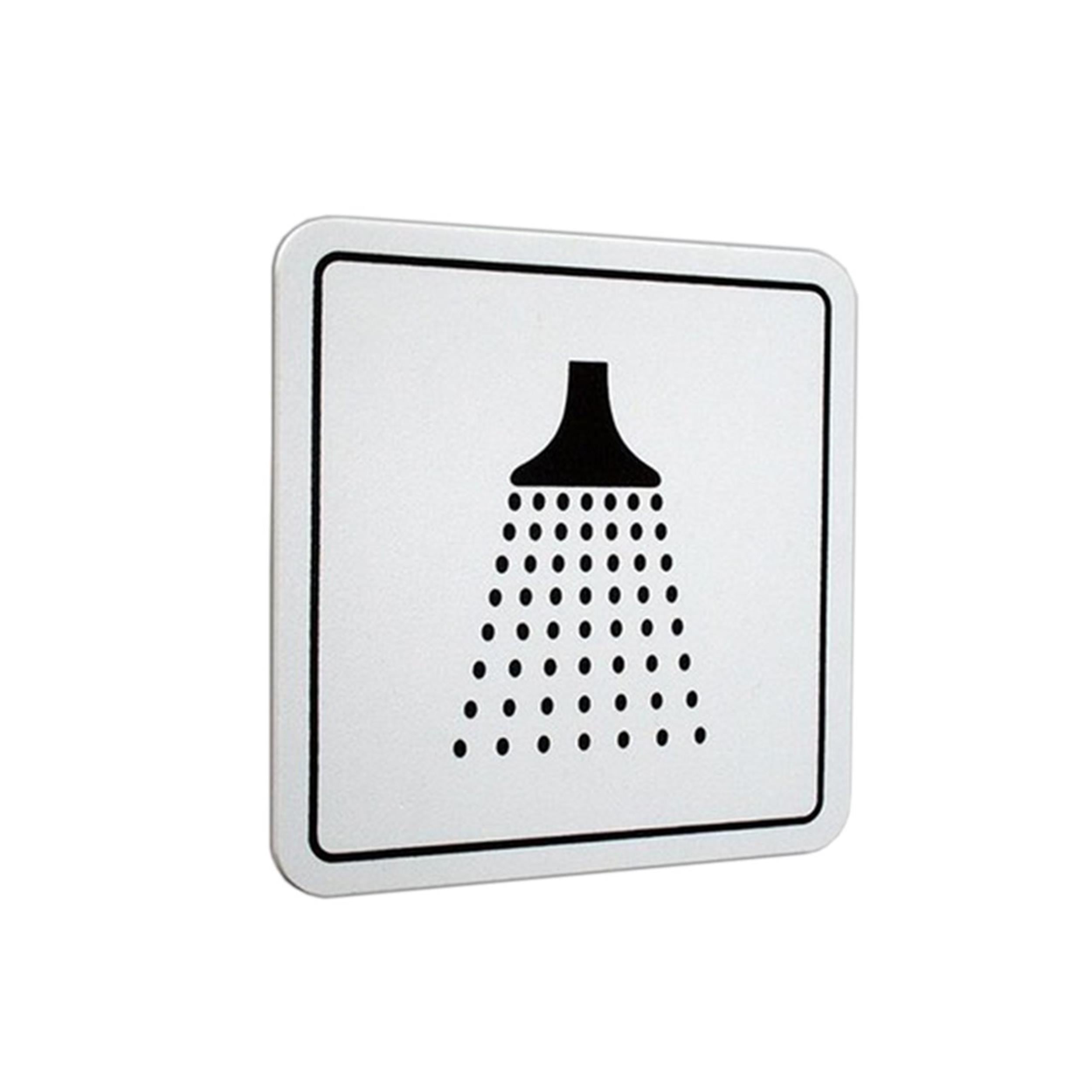 İzmir Fırça 12x12 cm Sembol Duş PVC Tabela (İZ-552234)