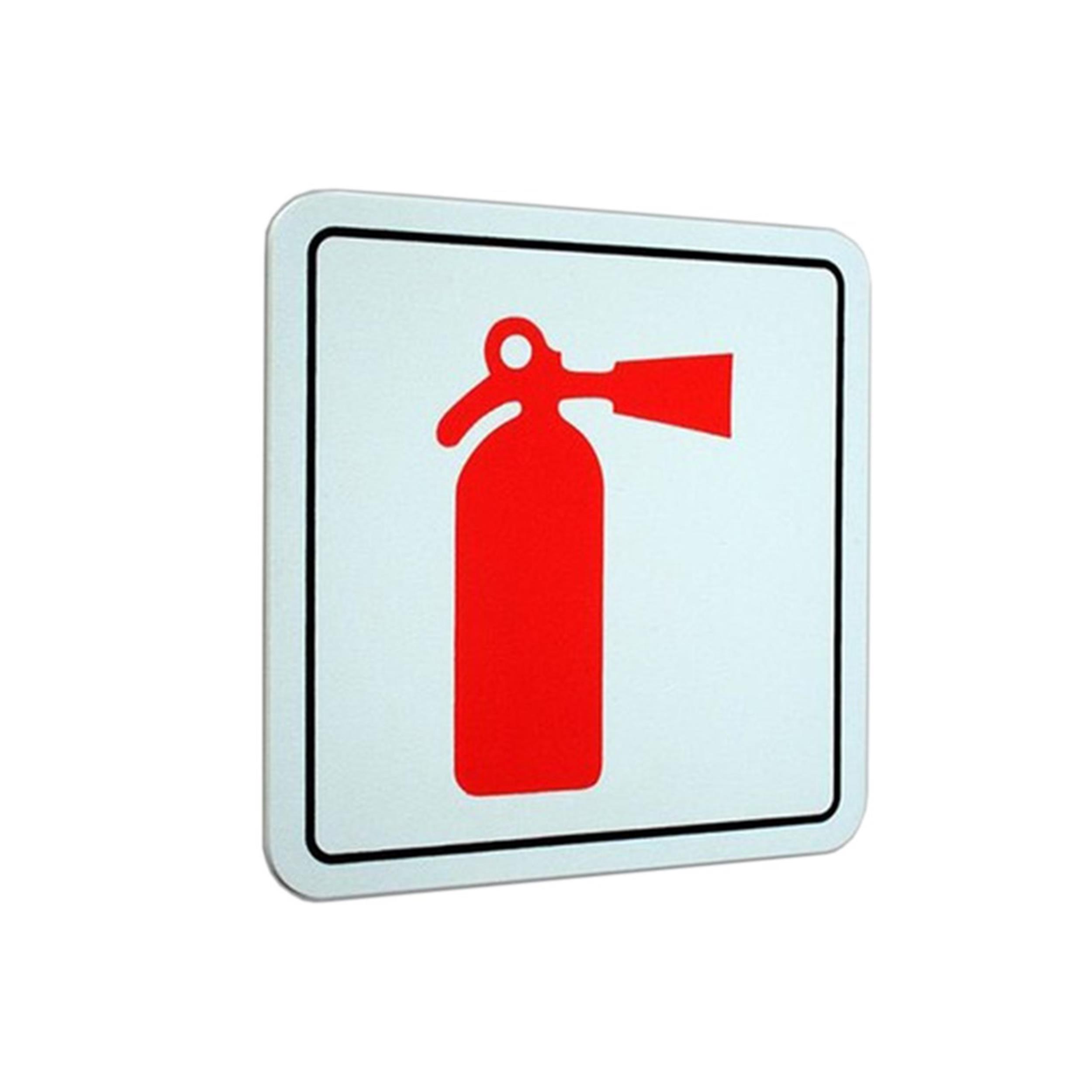 İzmir Fırça 12x12 cm Sembol Yangın Tüpü PVC Tabela (İZ-552272)