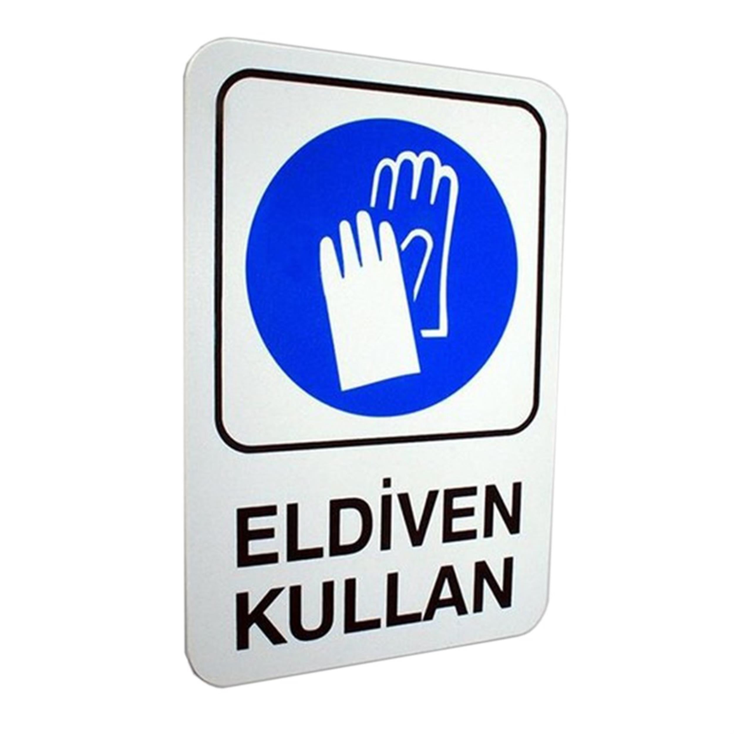 İzmir Fırça 16x24 cm Eldiven Kullan PVC Tabela (İZ-552340)
