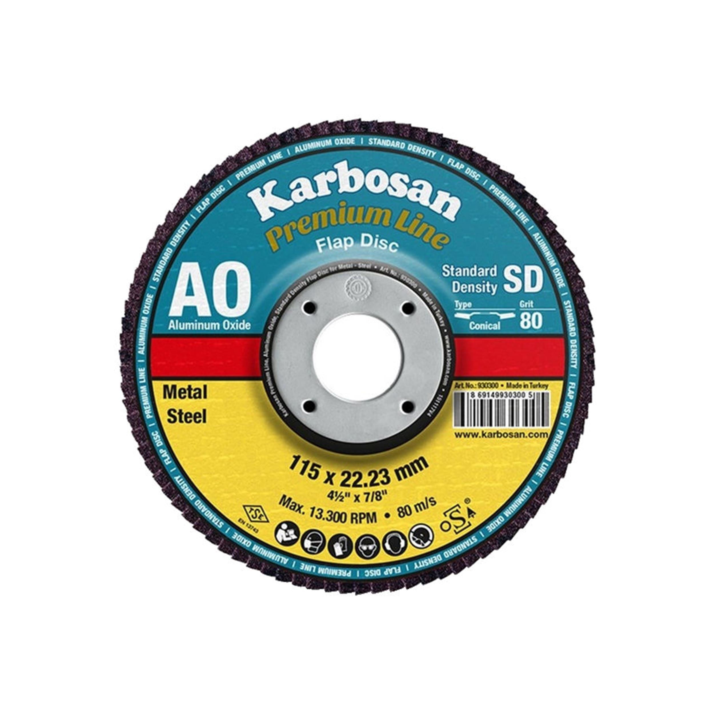 Karbosan 115x22 mm NK 80 Flap Disk Konik (KARBOSAN.982985)