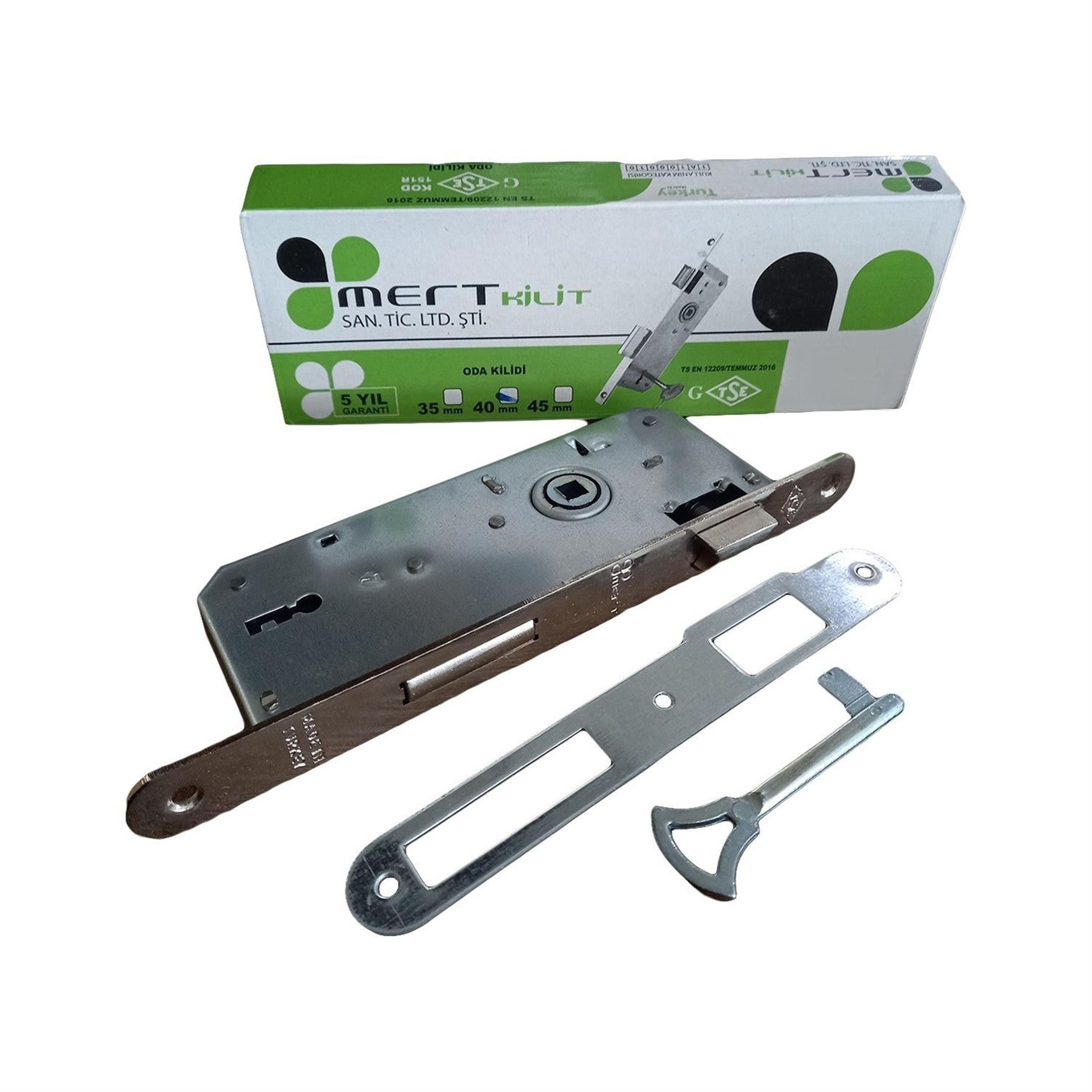 MERT Saten 45 mm Rulmanlı Oval Aynalı Oda Kilidi (KSP.221)