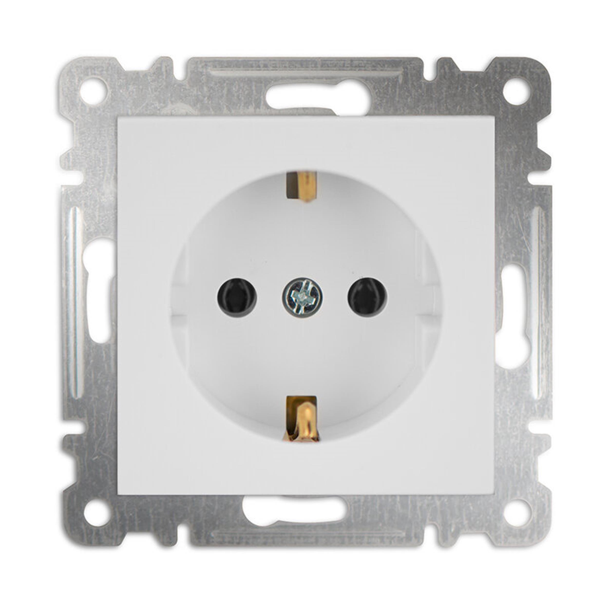 Makel Beyaz Karea Topraklı Priz Modül + Kapak (MAKEL.57001028)