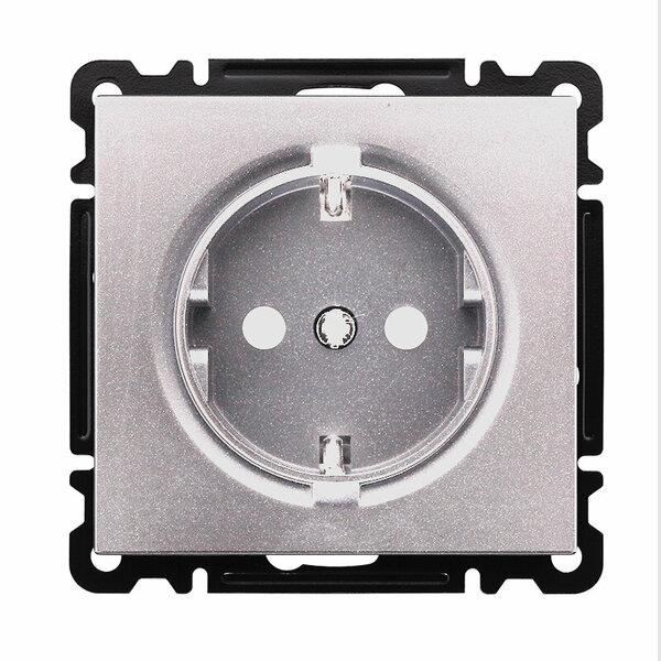 Makel Lumia Topraklı Priz Soketli Modül + Kapak Gümüş