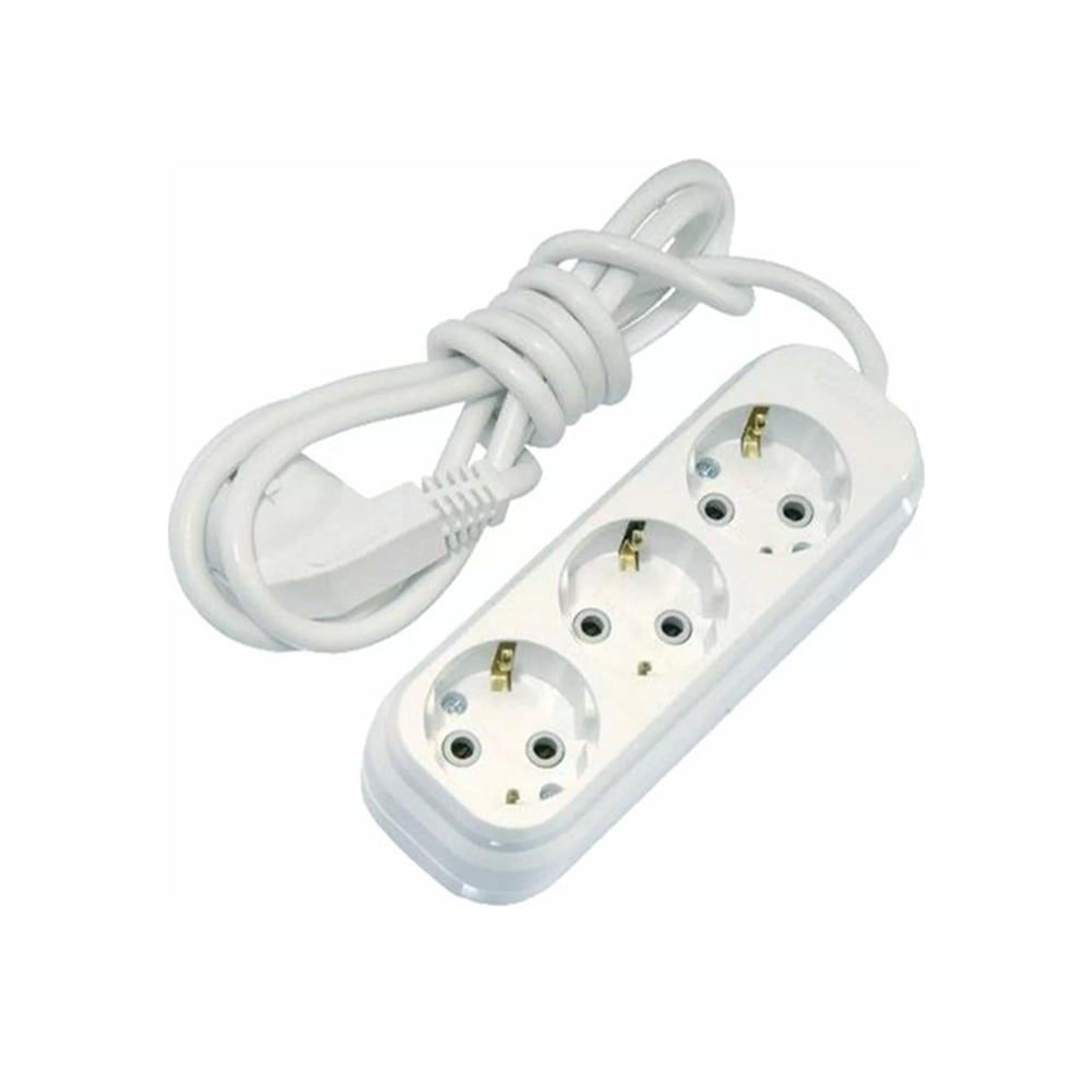 Makel 2 Metre Kablolu Anahtarlı Çocuk Korumalı Üçlü Topraklı Grup Priz (MAKEL.N3310033)