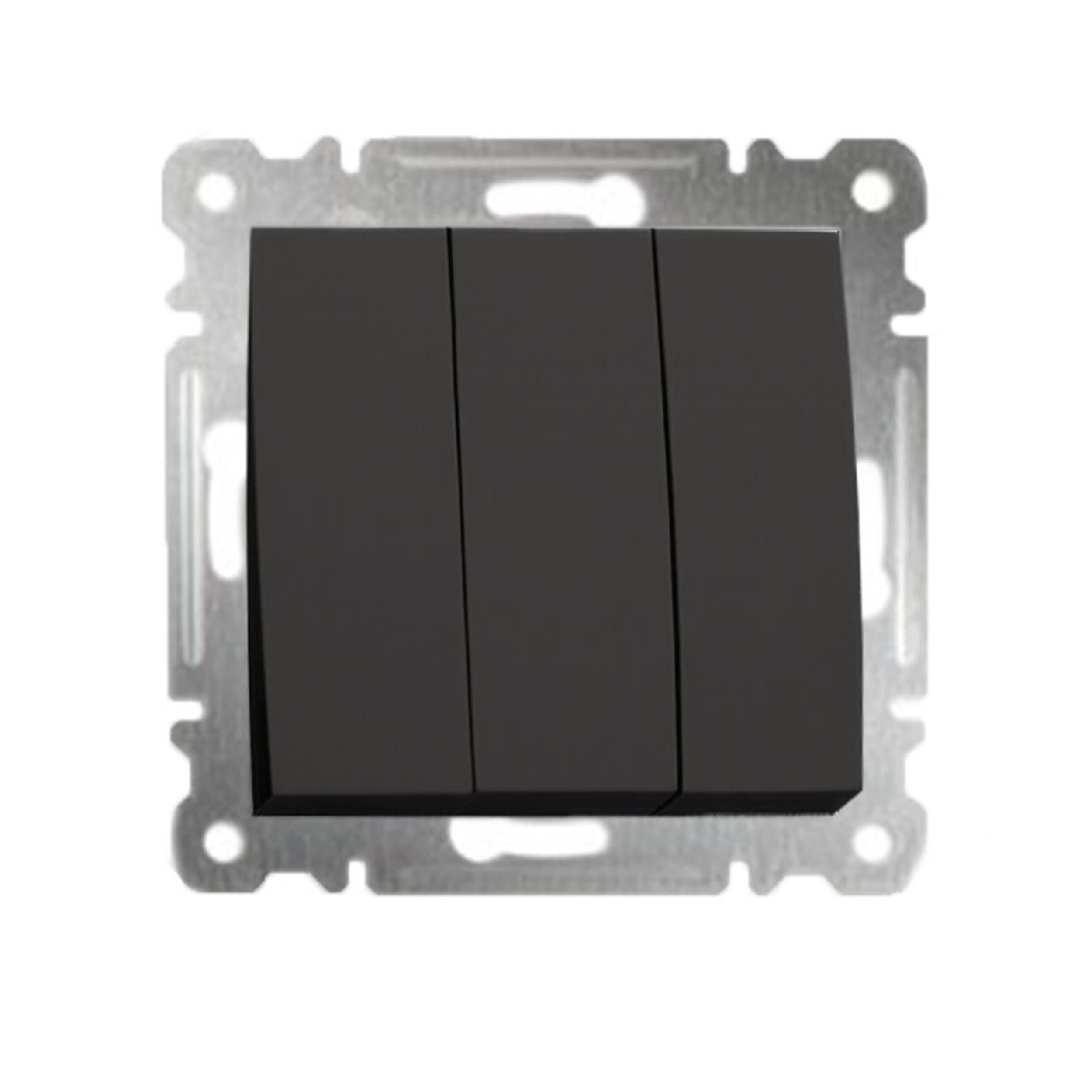 Makel Siyah Karea Üçlü Anahtar 1+3 Modül + Tuş (MAKEL.57054091)