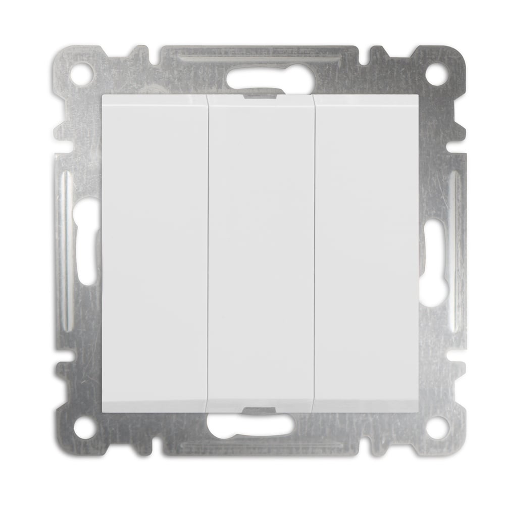 Makel Beyaz Karea Üçlü Anahtar 3 Tuşlu (1+3) Modül + Tuş (MAKEL.57001091)