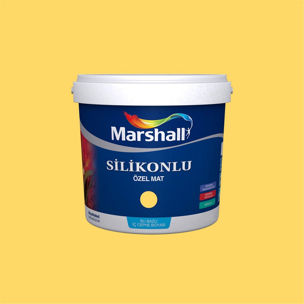 Marshall F9.44.81 1 Litre Silikonlu Özel Mat Su Bazlı İç Cephe Boyası (MARSHALL.5134328)