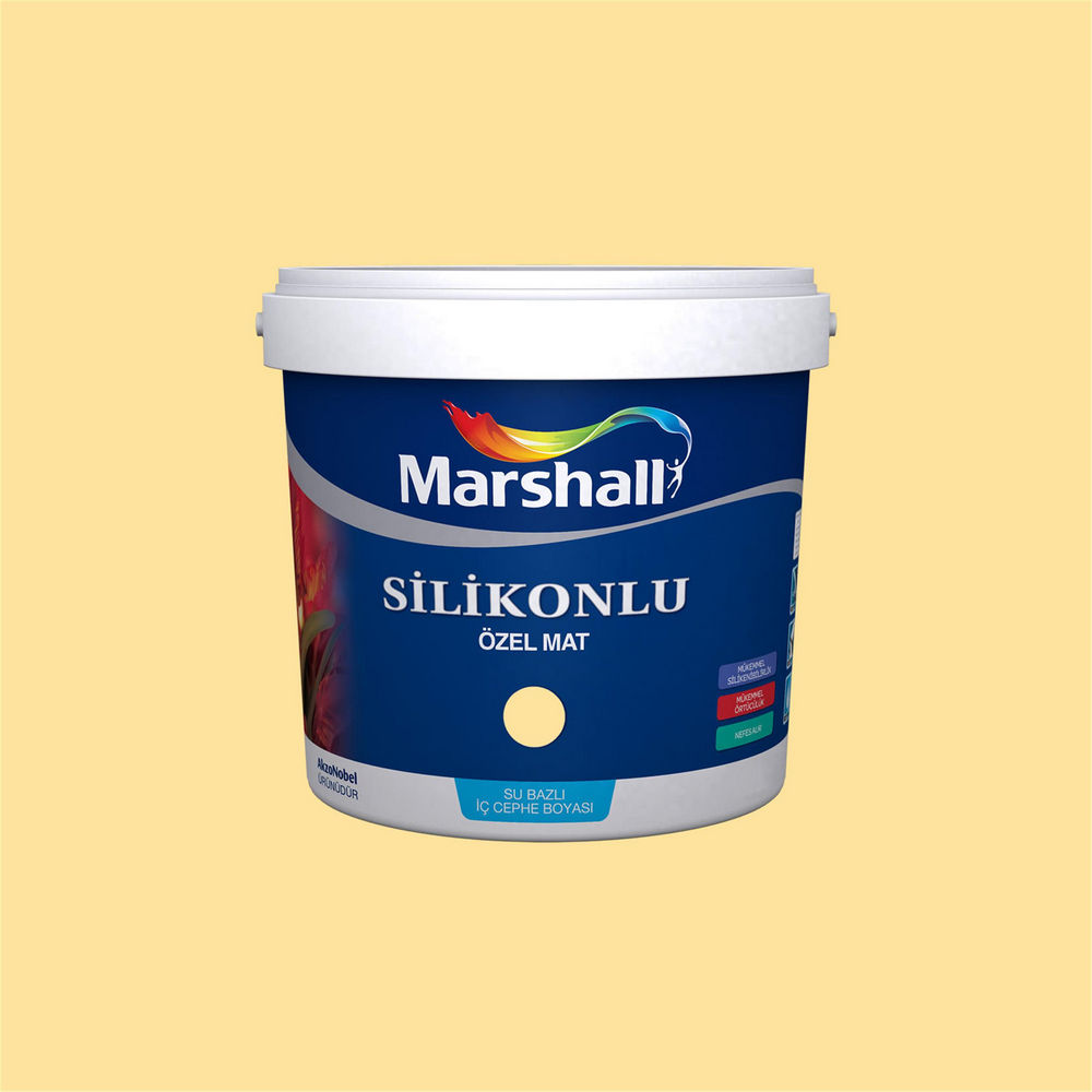 Marshall F9.25.84 2,5 Litre Silikonlu Özel Mat Su Bazlı İç Cephe Boyası (MARSHALL.5134335)