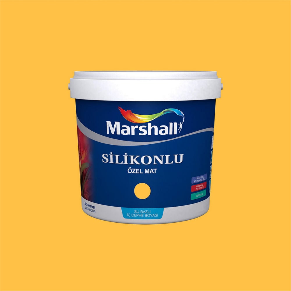 Marshall 35YY 64/633 1 Litre Silikonlu Özel Mat Su Bazlı İç Cephe Boyası (MARSHALL.5134336)