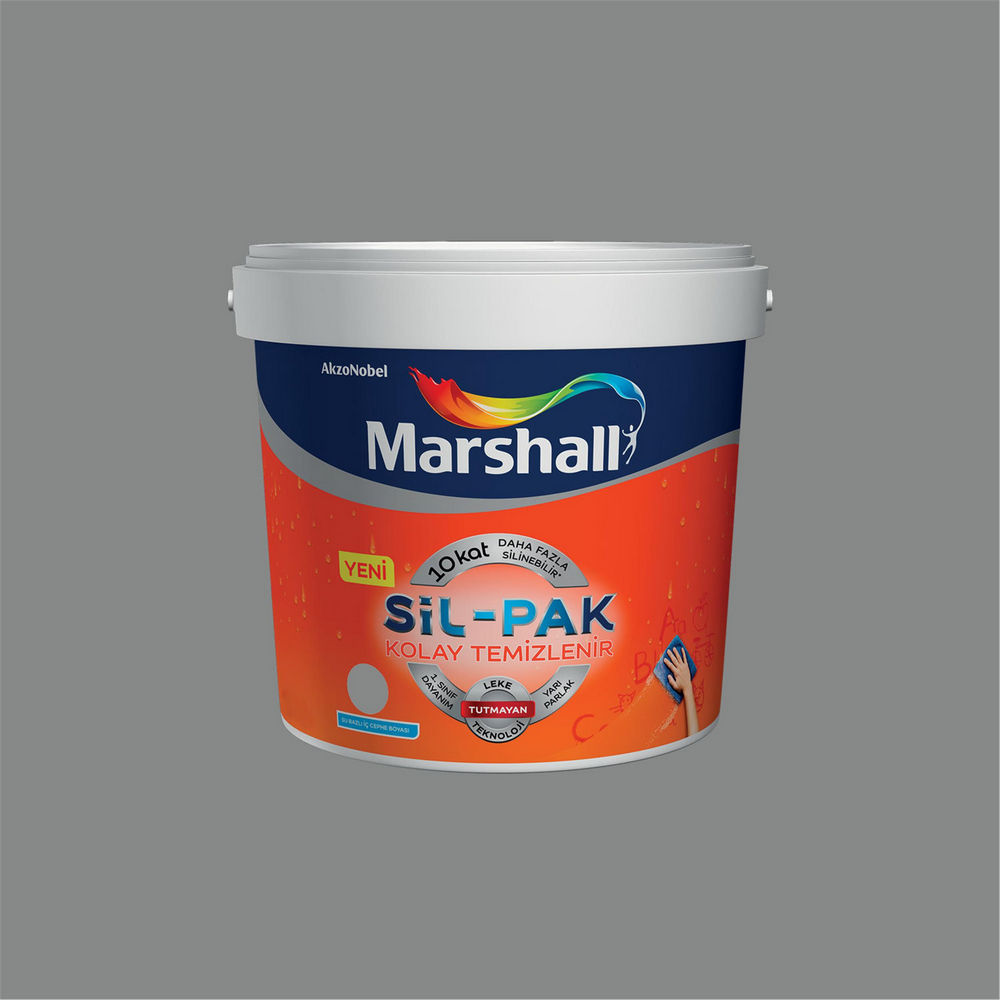 Marshall Kilit Taşı 2,5 Litre Sil-Pak Kolay Temizlenir Silinebilir Su Bazlı İç Cephe Boyası (MARSHALL.5253657)
