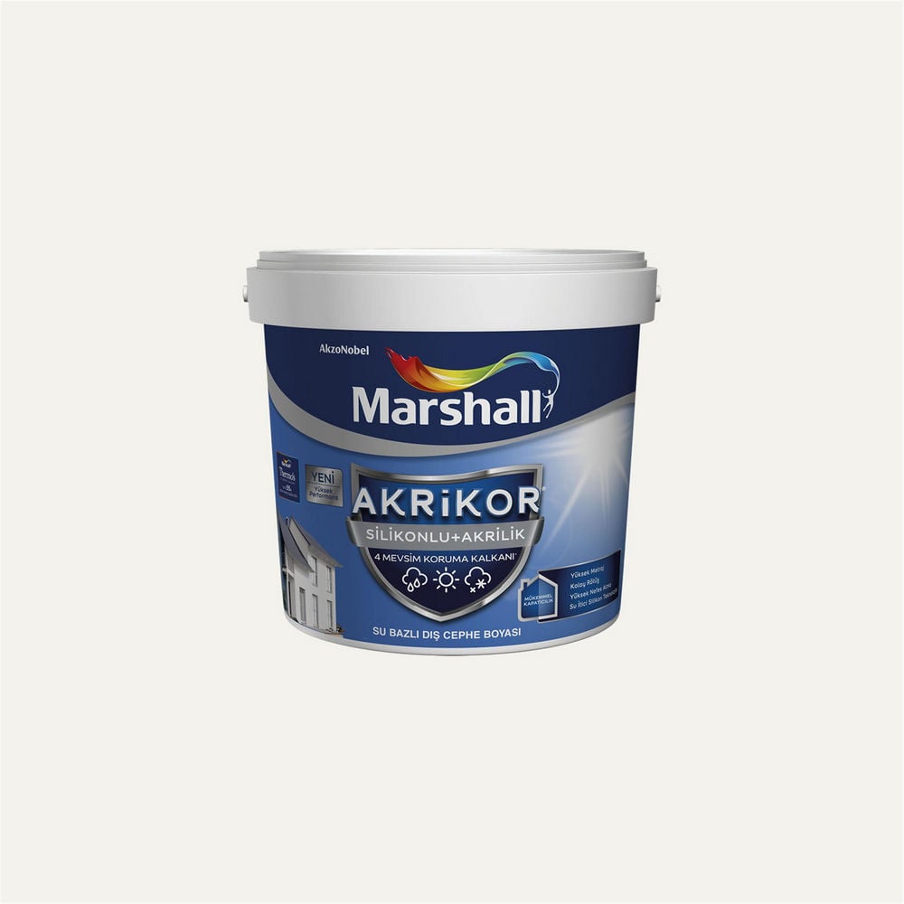 Marshall GN.01.89 2,5 Litre Akrikor Silikonlu+Akrilik Su Bazlı Dış Cephe Boyası (MARSHALL.5271087)